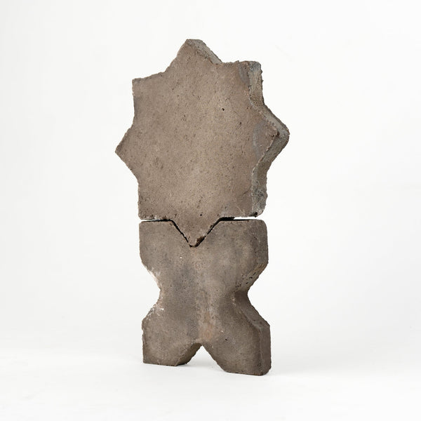 Cross and Star Brown Terracotta Tile - Cemento Collection