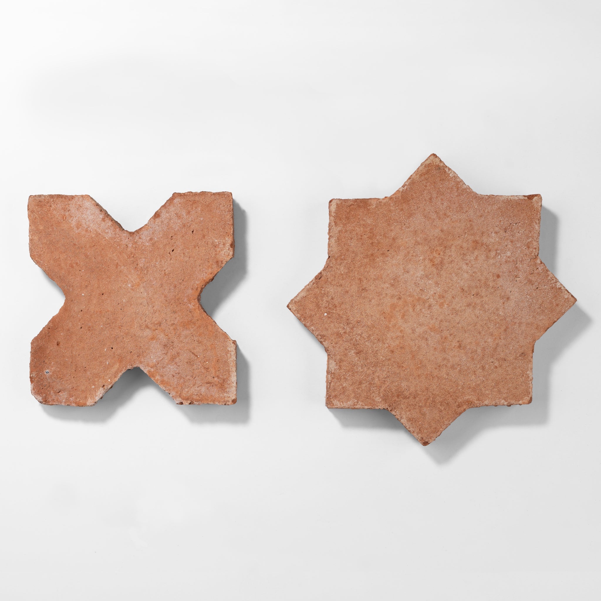 Cross and Star Red Terracotta Tile - Cemento Collection