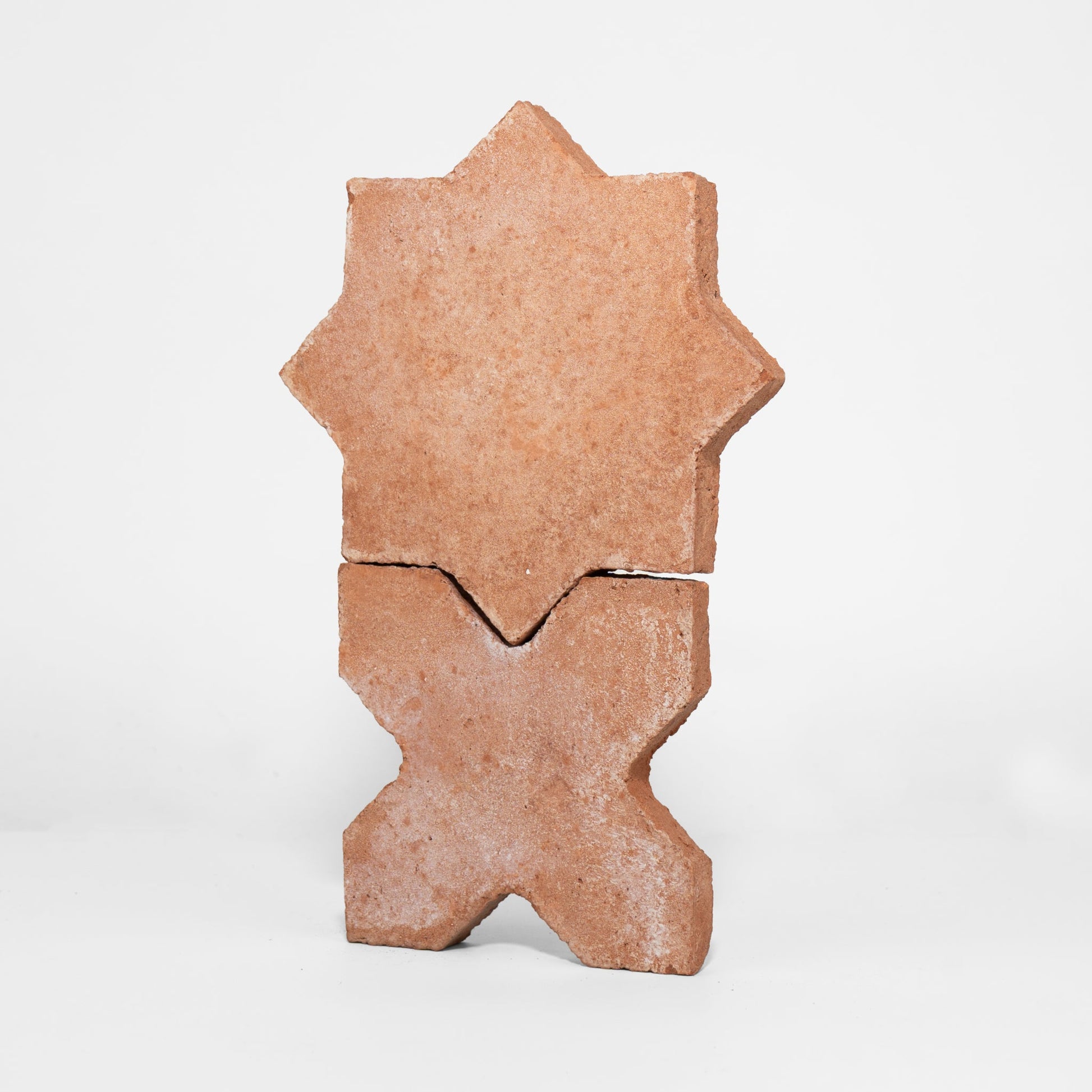 Cross and Star Red Terracotta Tile - Cemento Collection