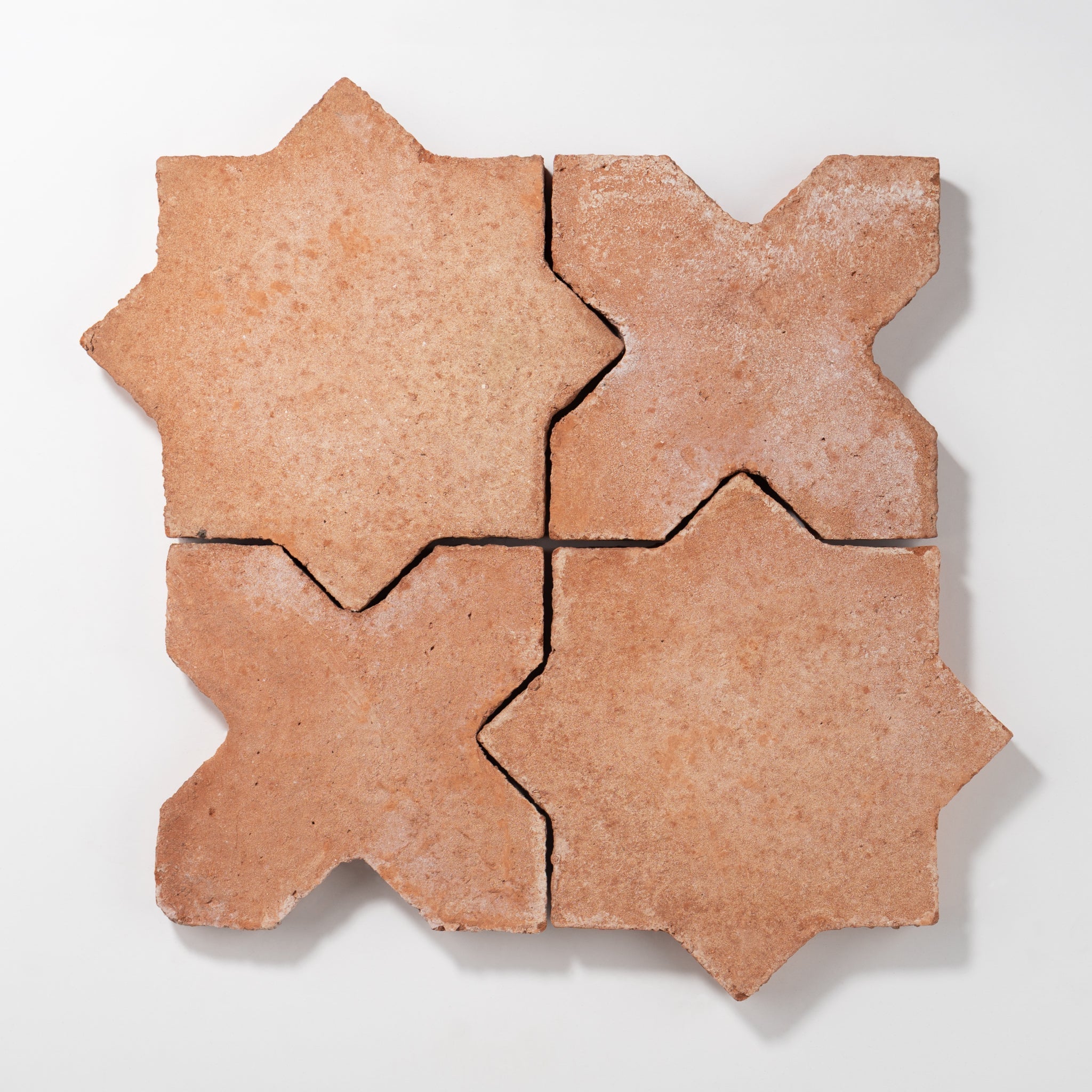 Cross and Star Red Terracotta Tile - Cemento Collection