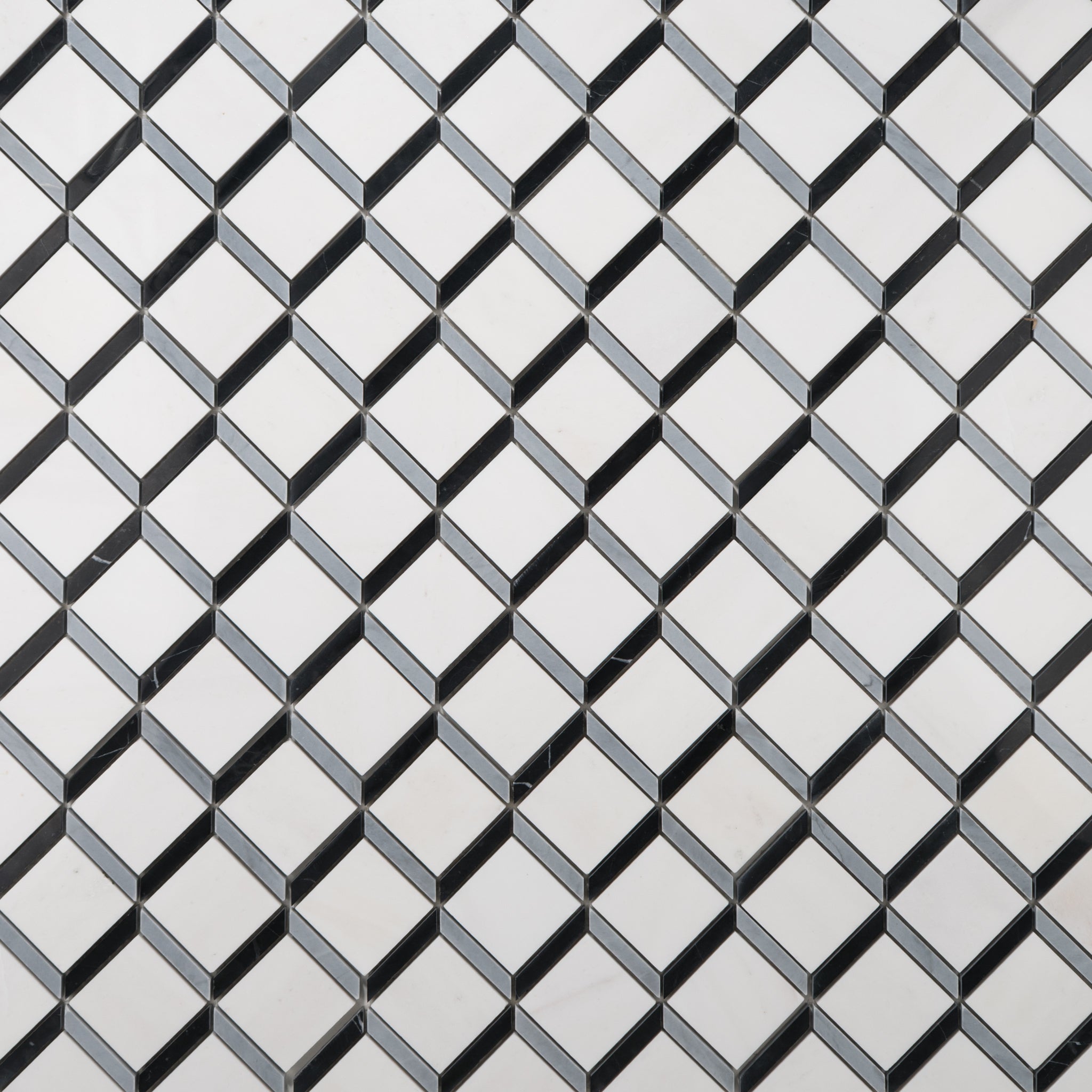 Mosaic pattern of black and white mosaic tiles