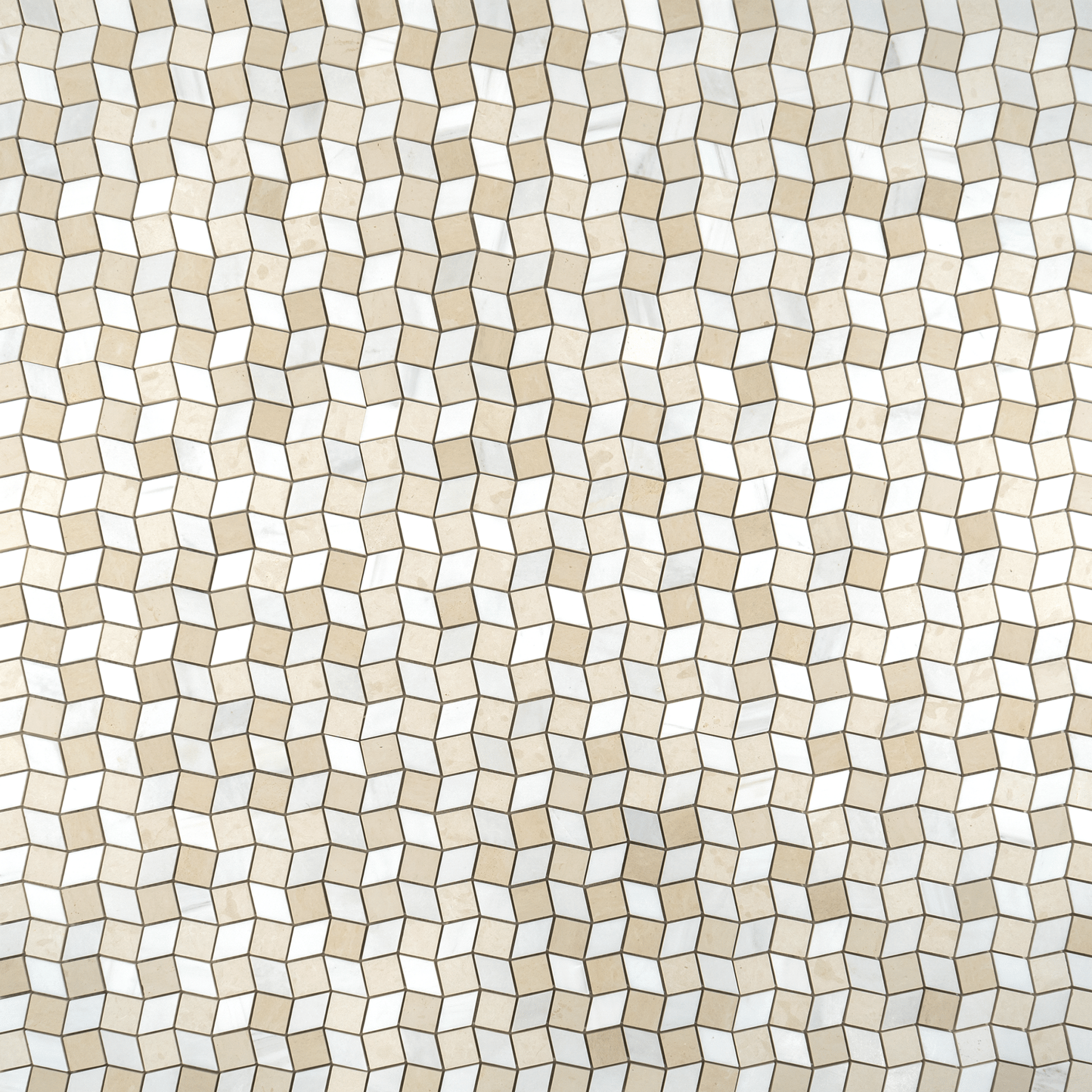 Dizzy Beige Limestone with Dolomite Marble Honed Mosaic Tile - Cemento Collection
