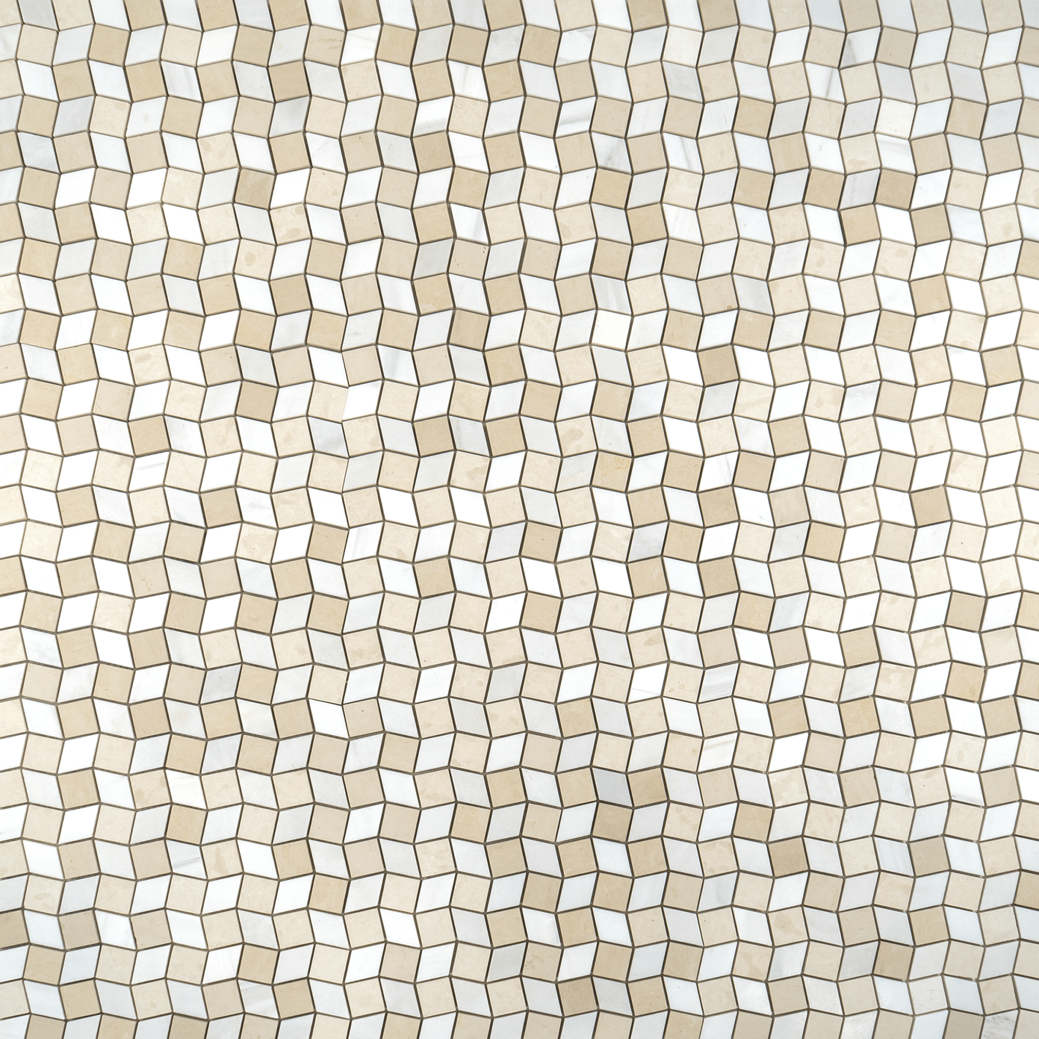 Dizzy Beige Limestone with Dolomite Marble Honed Mosaic Tile - Cemento Collection