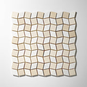 Dizzy Beige Limestone with Dolomite Marble Honed Mosaic Tile