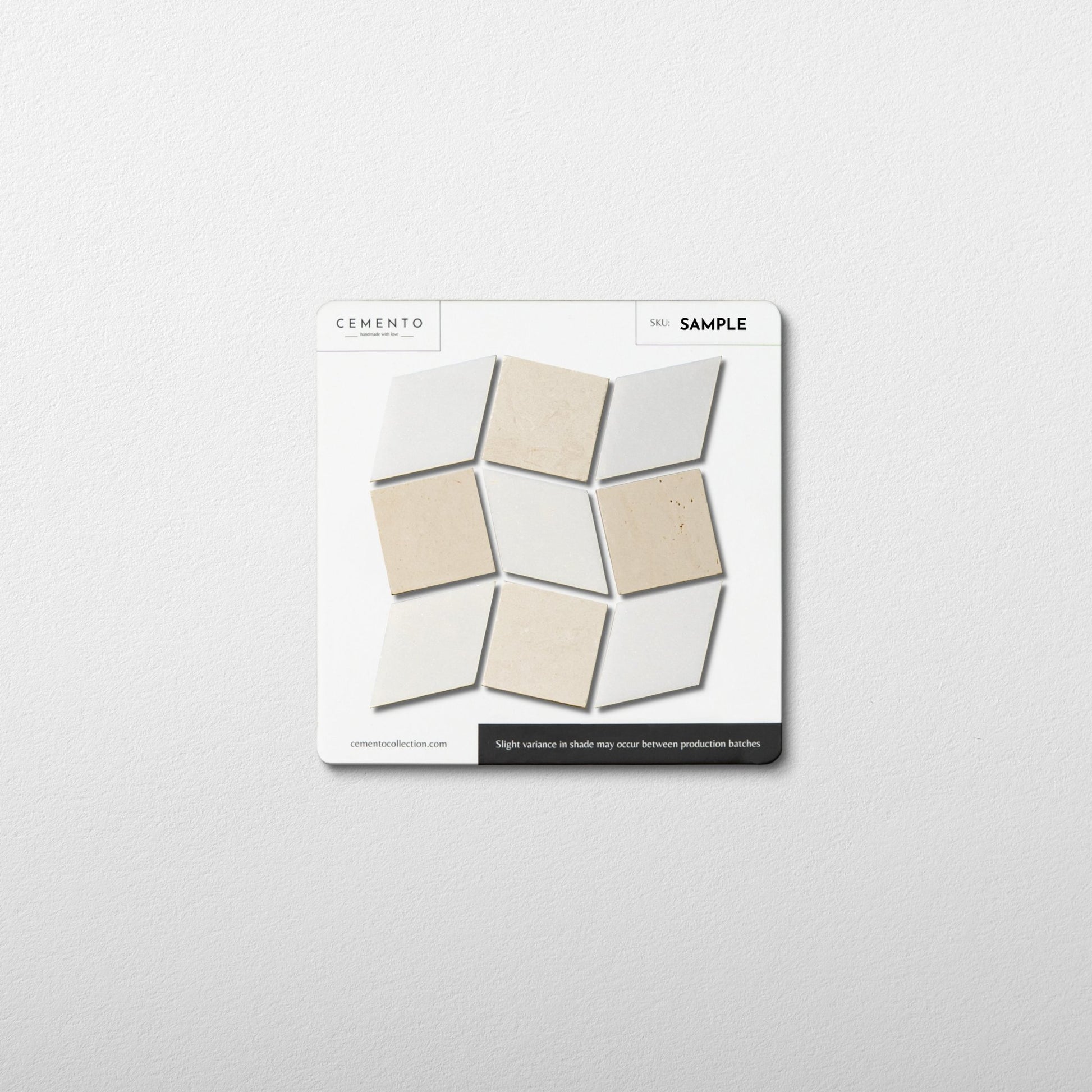 Dizzy Beige Limestone with Dolomite Marble Honed Mosaic Tile sample