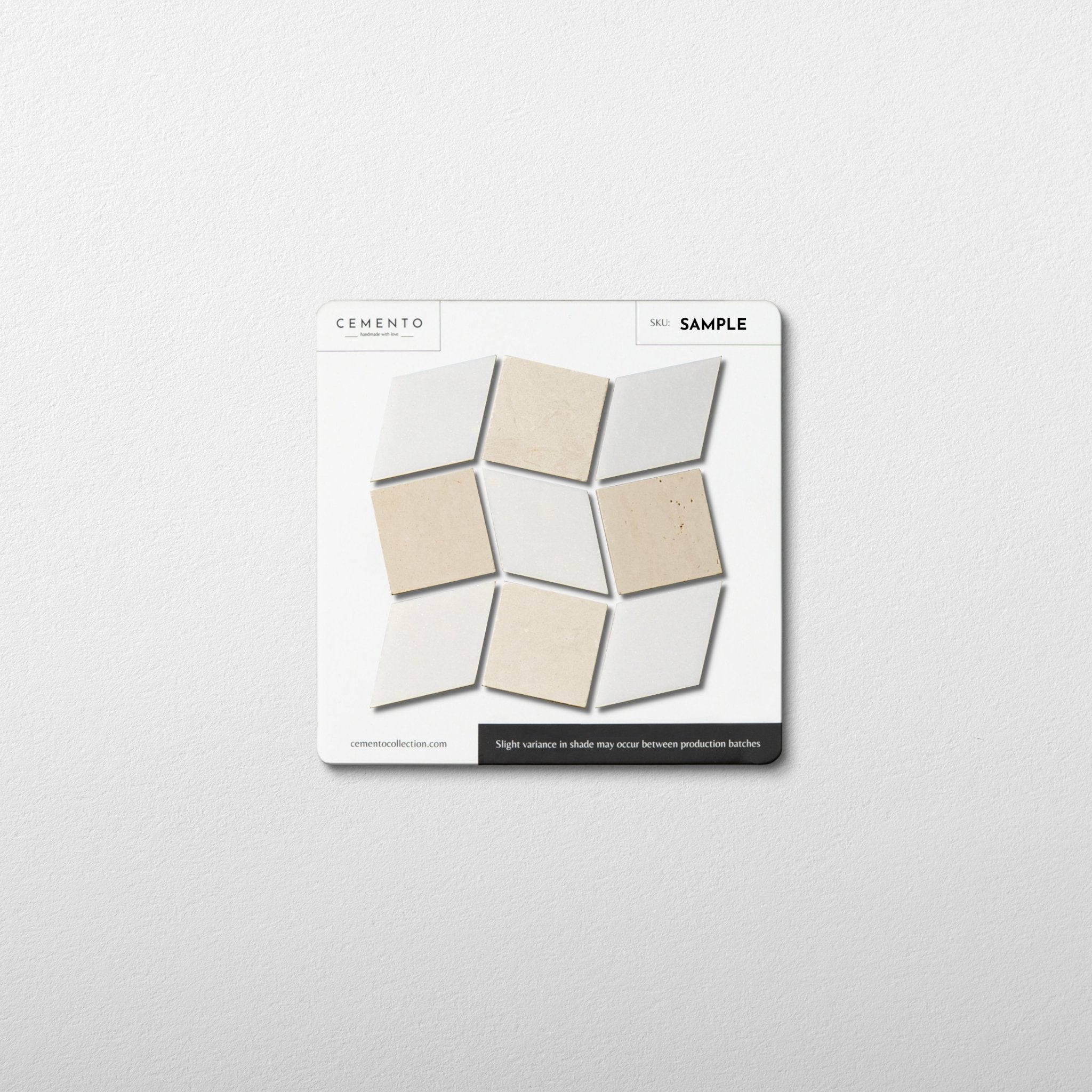 Dizzy Beige Limestone with Dolomite Marble Honed Mosaic Tile sample