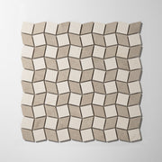 Dizzy Beige Limestone with Harley Beige Marble Honed Mosaic Tile