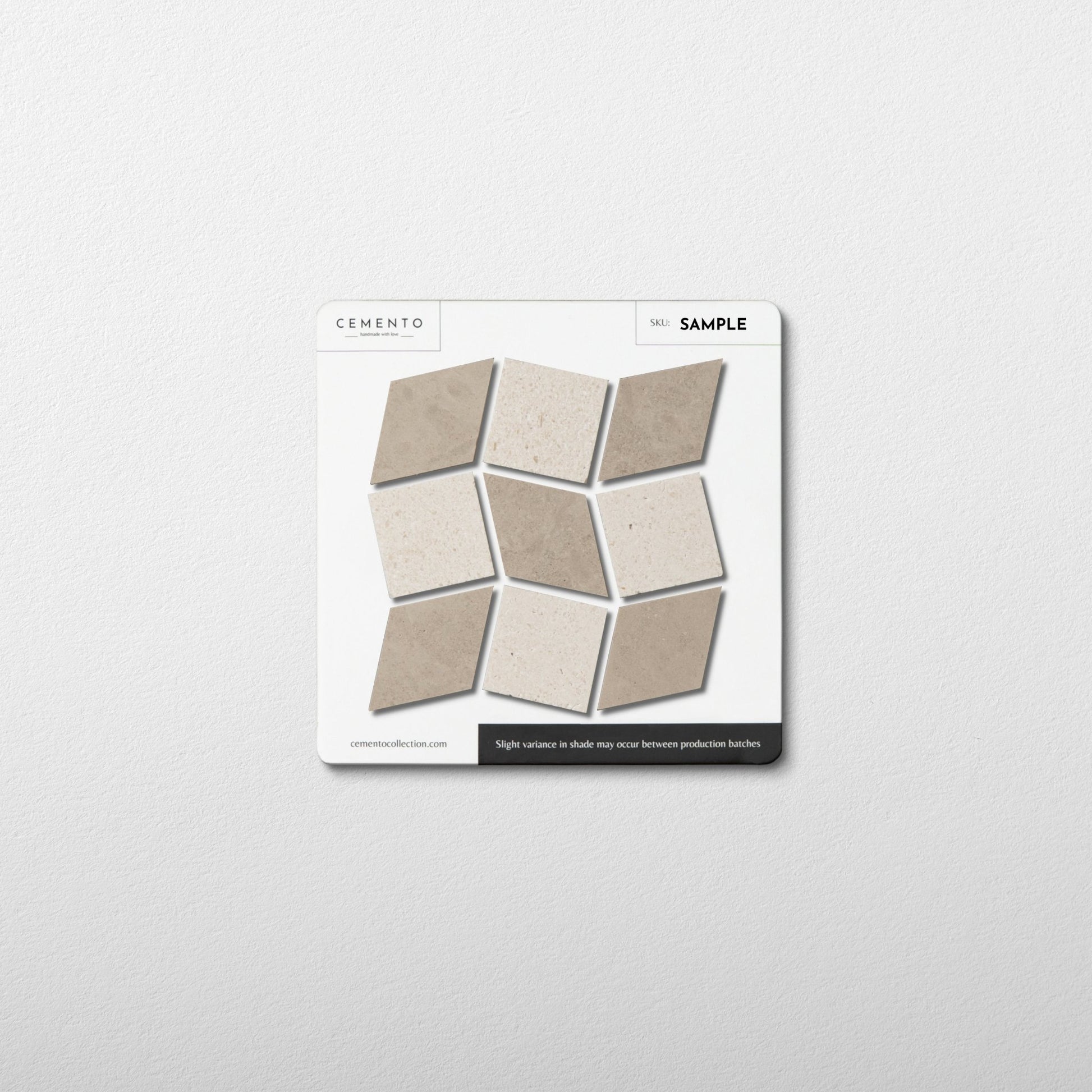 Dizzy Beige Limestone with Harley Beige Marble Honed Mosaic Tile sample