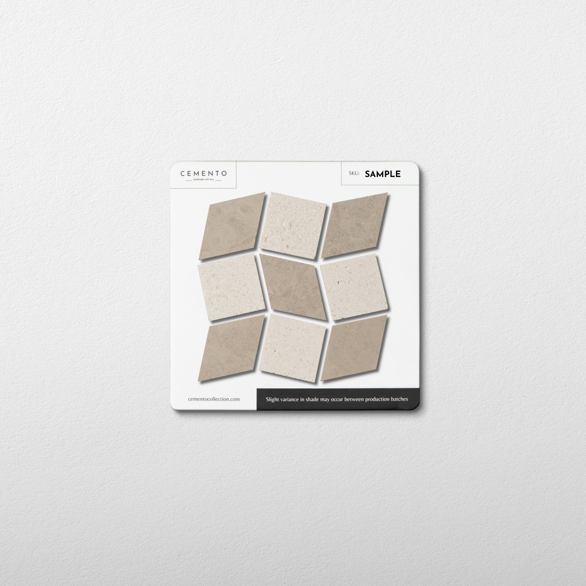 Dizzy Beige Limestone with Harley Beige Marble Honed Mosaic Tile sample