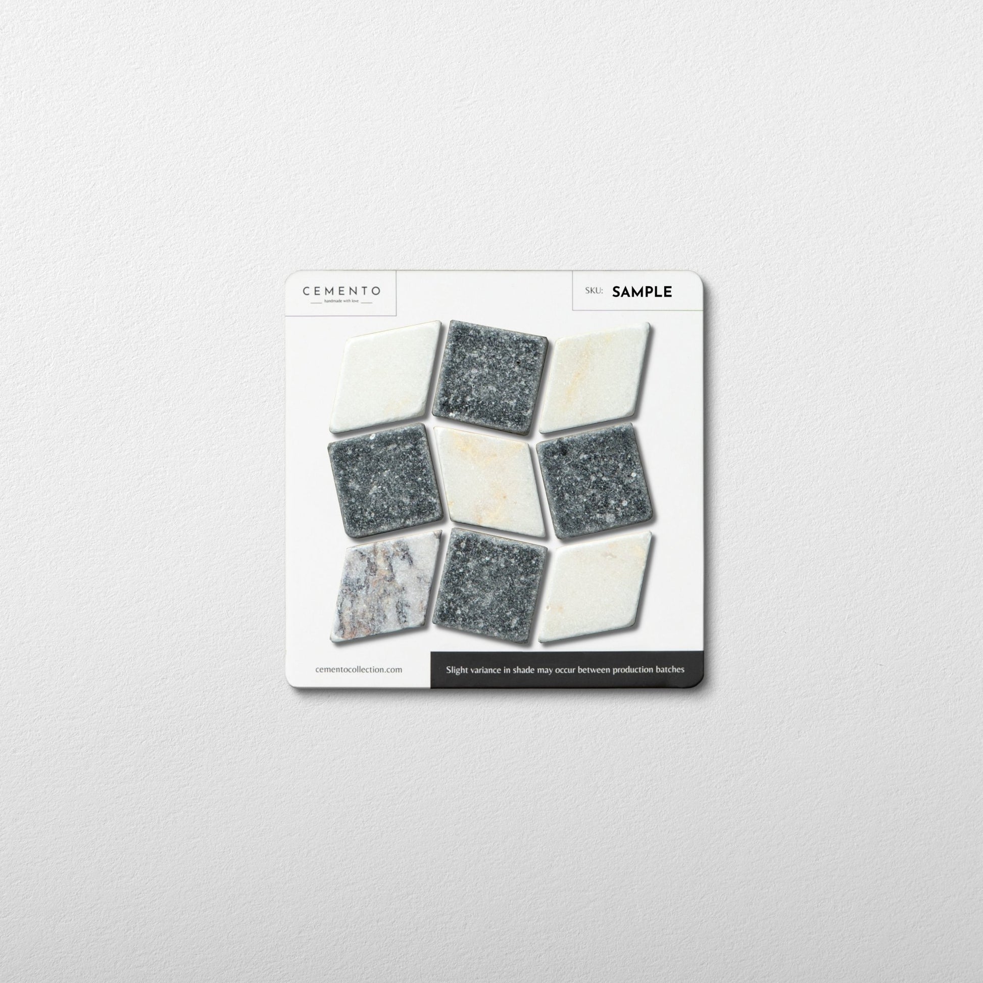 Dizzy Belgian Bluestone with Calacatta Viola Marble Tumbled Mosaic Tile