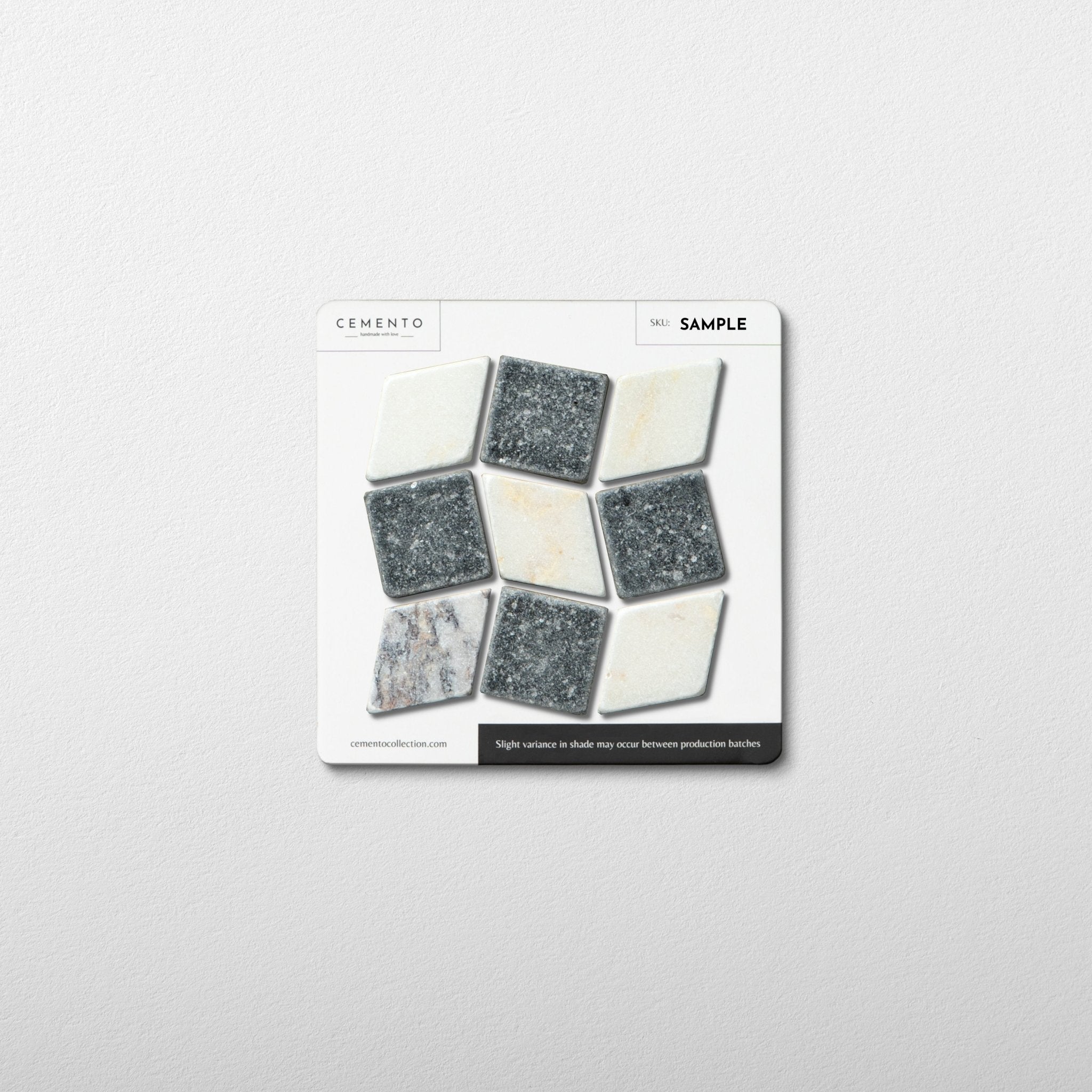 Dizzy Belgian Bluestone with Calacatta Viola Marble Tumbled Mosaic Tile