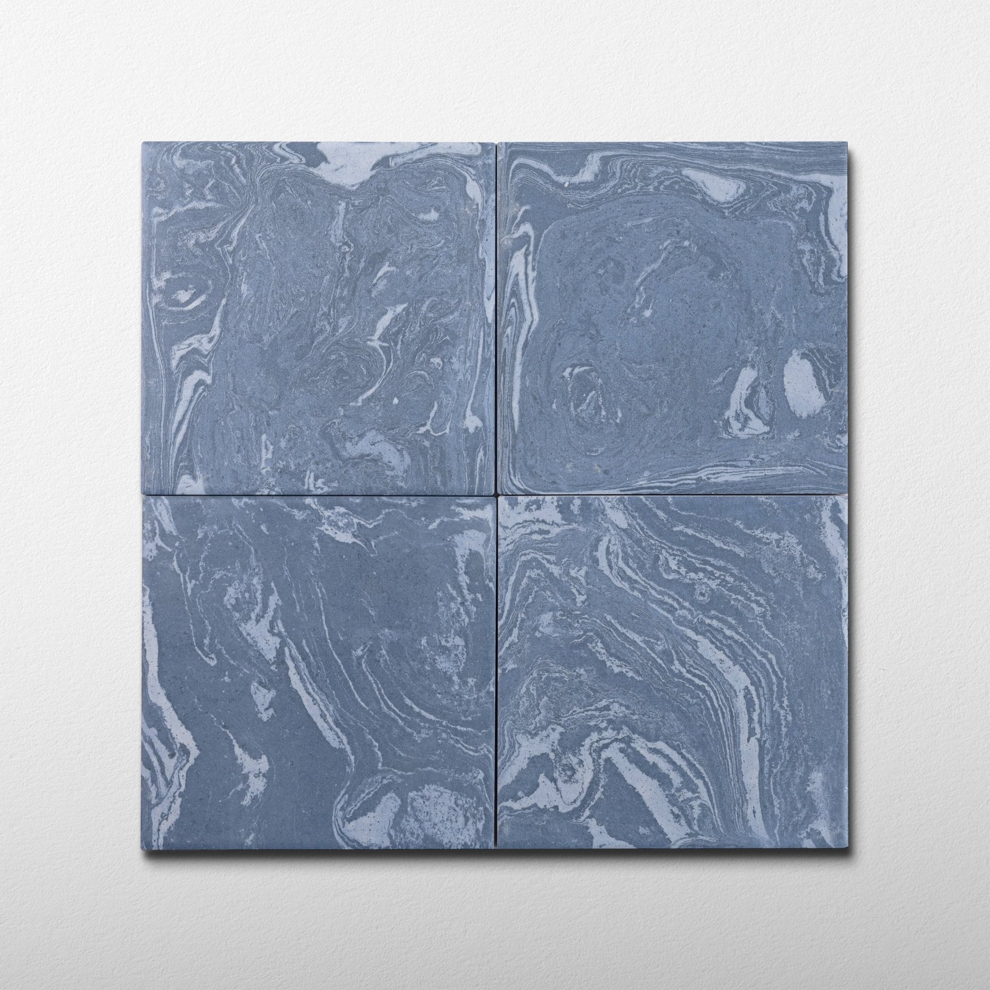 Ebru Blue Chalk 8x8 Full Body Porcelain Tile - Cemento Collection