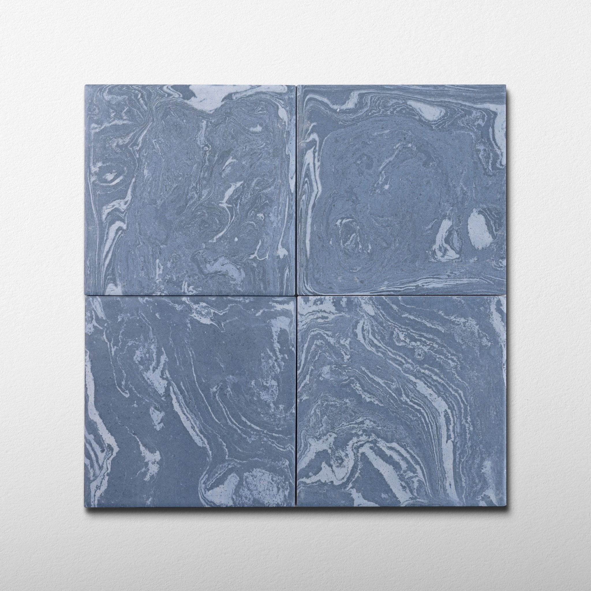 Ebru Blue Chalk 8x8 Full Body Porcelain Tile - Cemento Collection