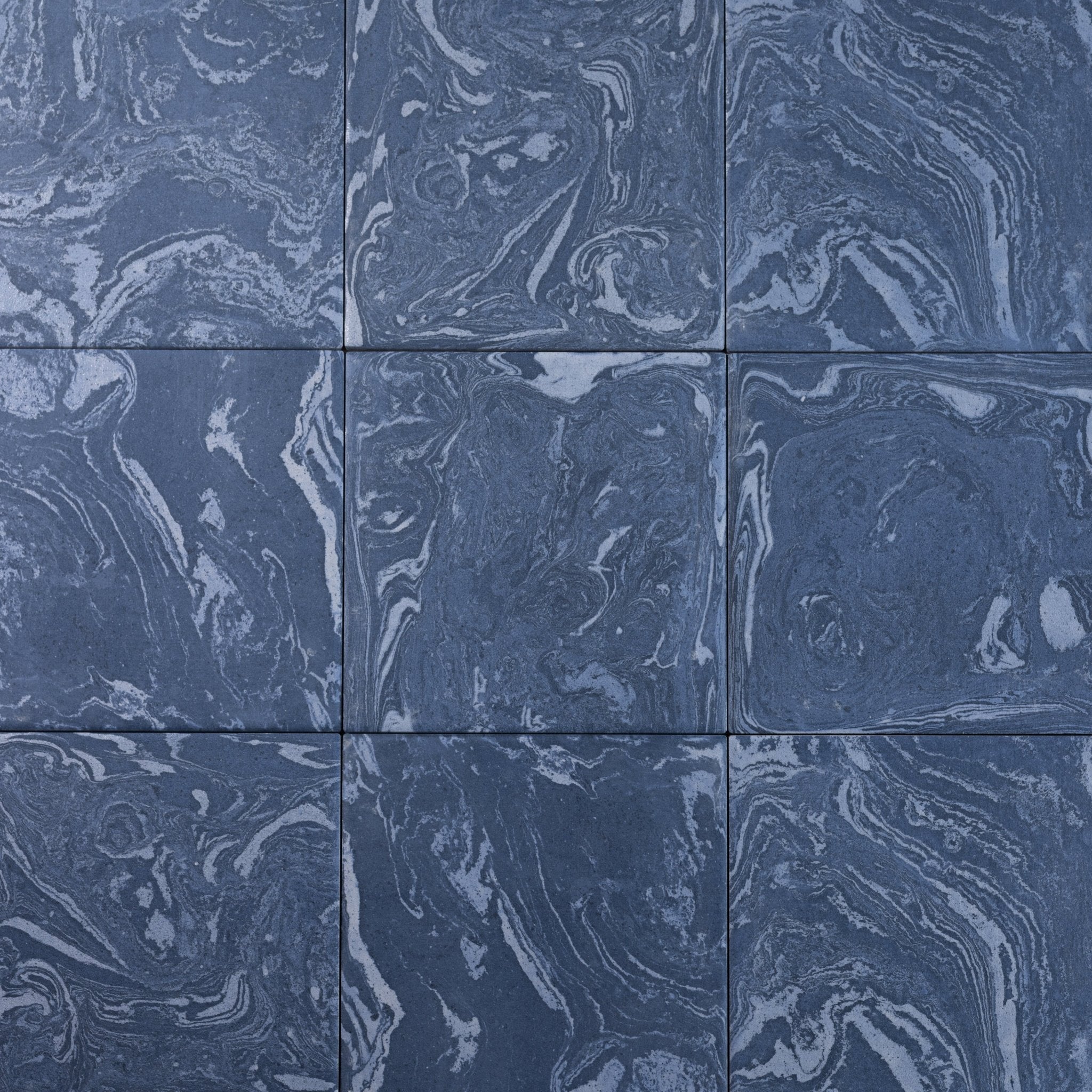 Ebru Blue Chalk 8x8 Full Body Porcelain Tile - Cemento Collection