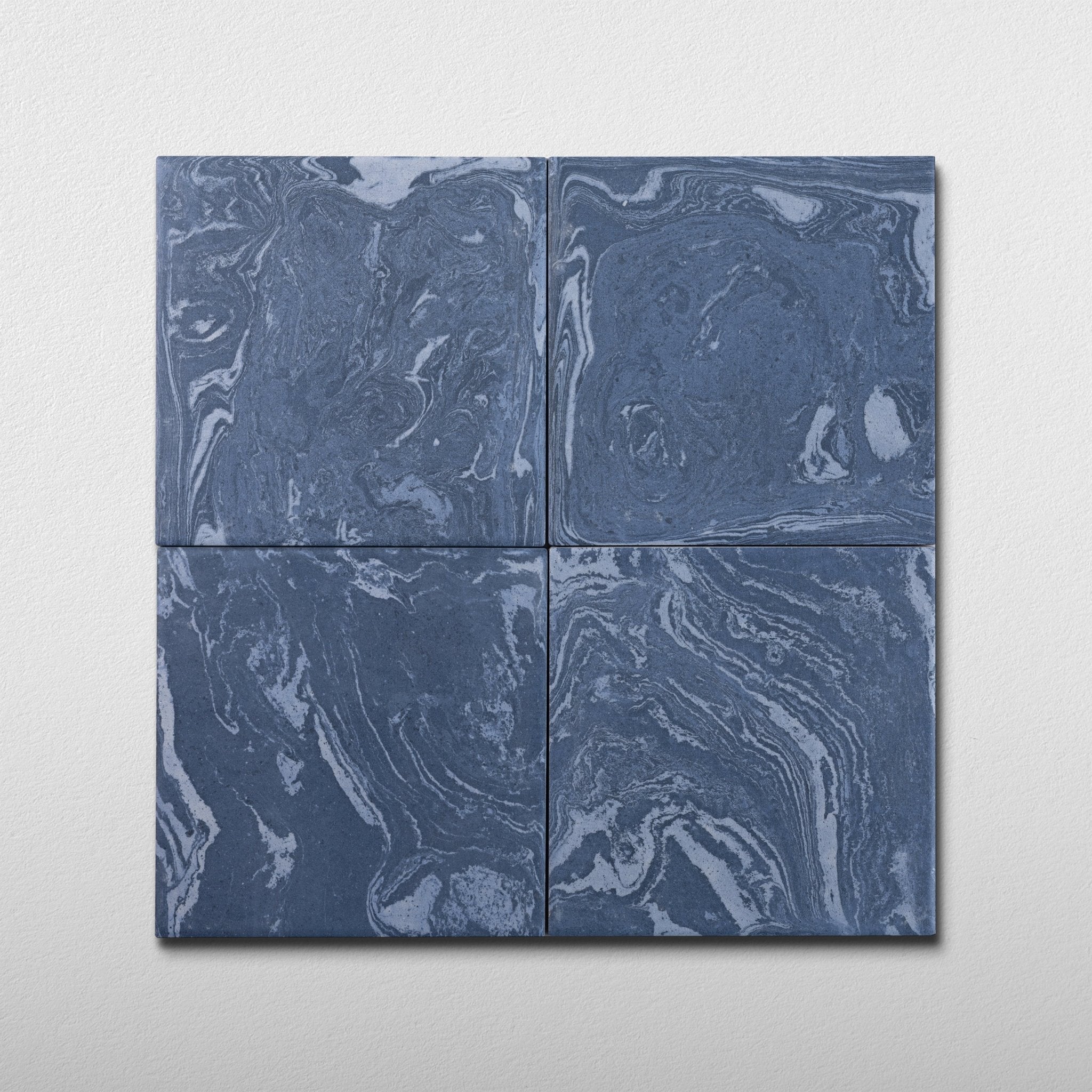 Ebru Blue Chalk 8x8 Full Body Porcelain Tile - Cemento Collection
