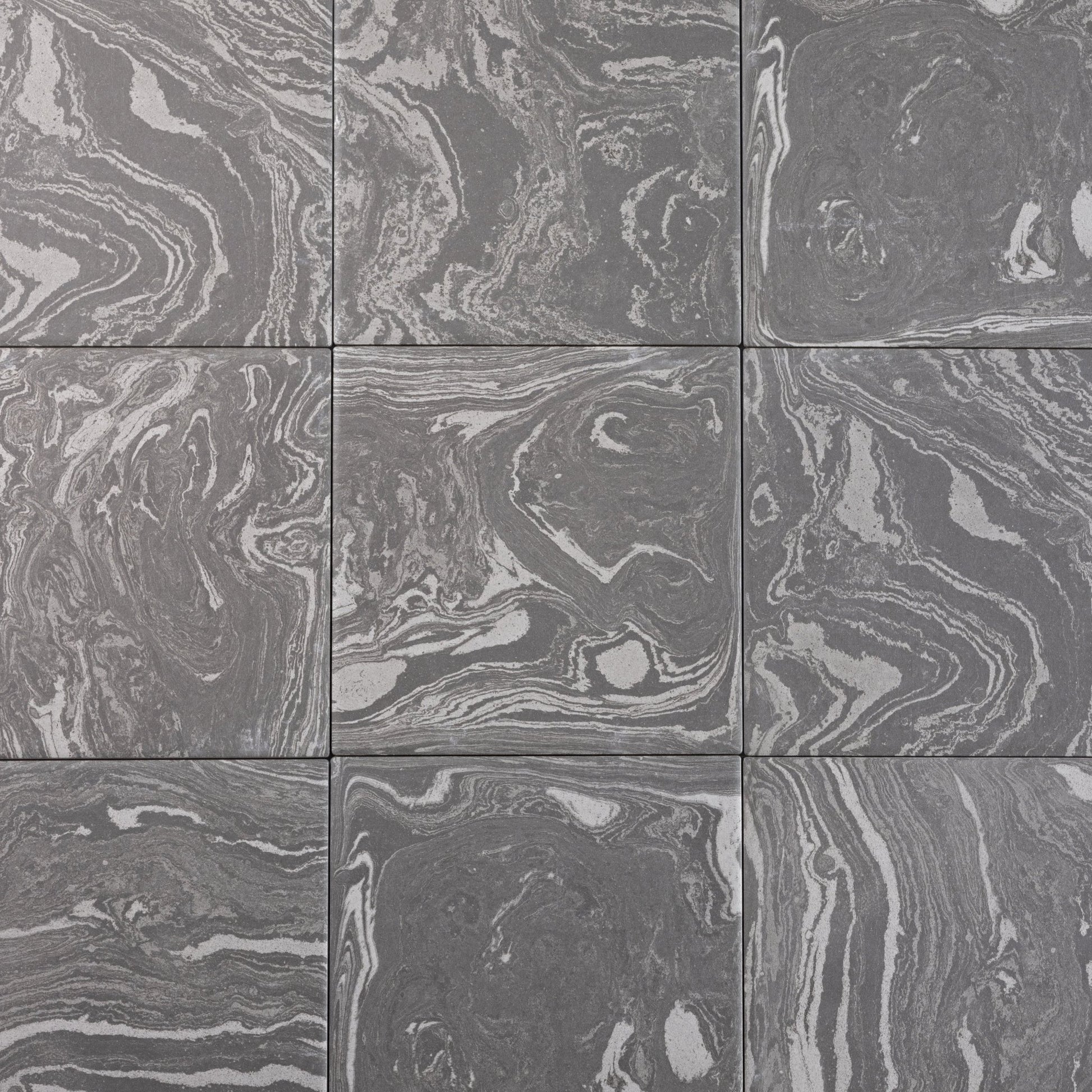 Ebru Meteor Grey 8x8 Full Body Porcelain Tile - Cemento Collection