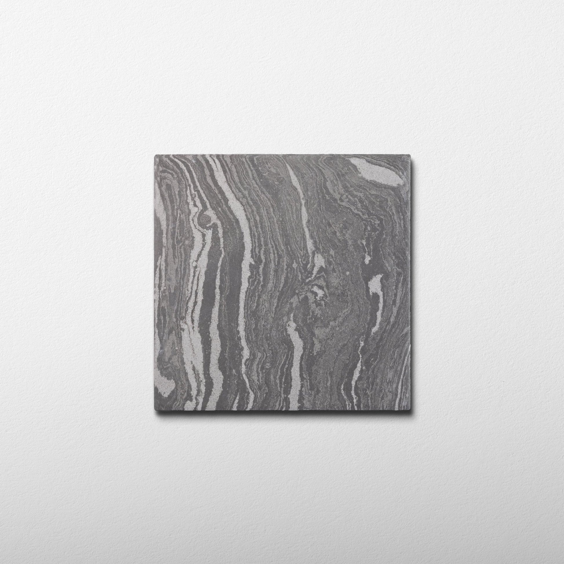 Ebru Meteor Grey 8x8 Full Body Porcelain Tile - Cemento Collection