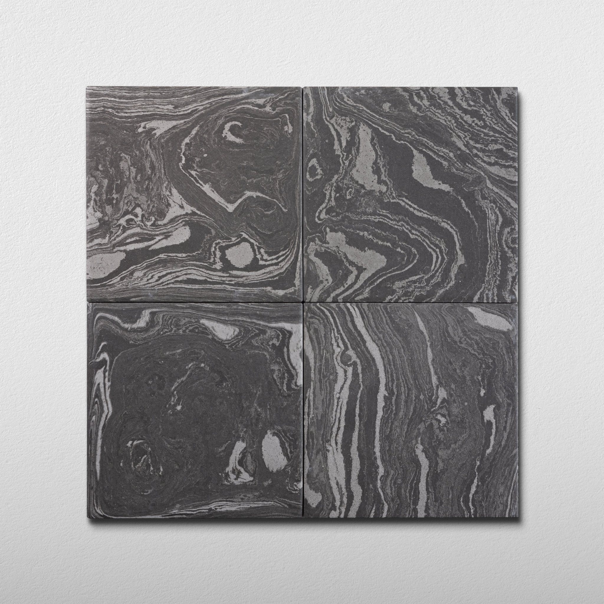 Ebru Meteor Grey 8x8 Full Body Porcelain Tile - Cemento Collection