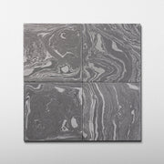 Ebru Meteor Grey 8x8 Full Body Porcelain Tile - Cemento Collection