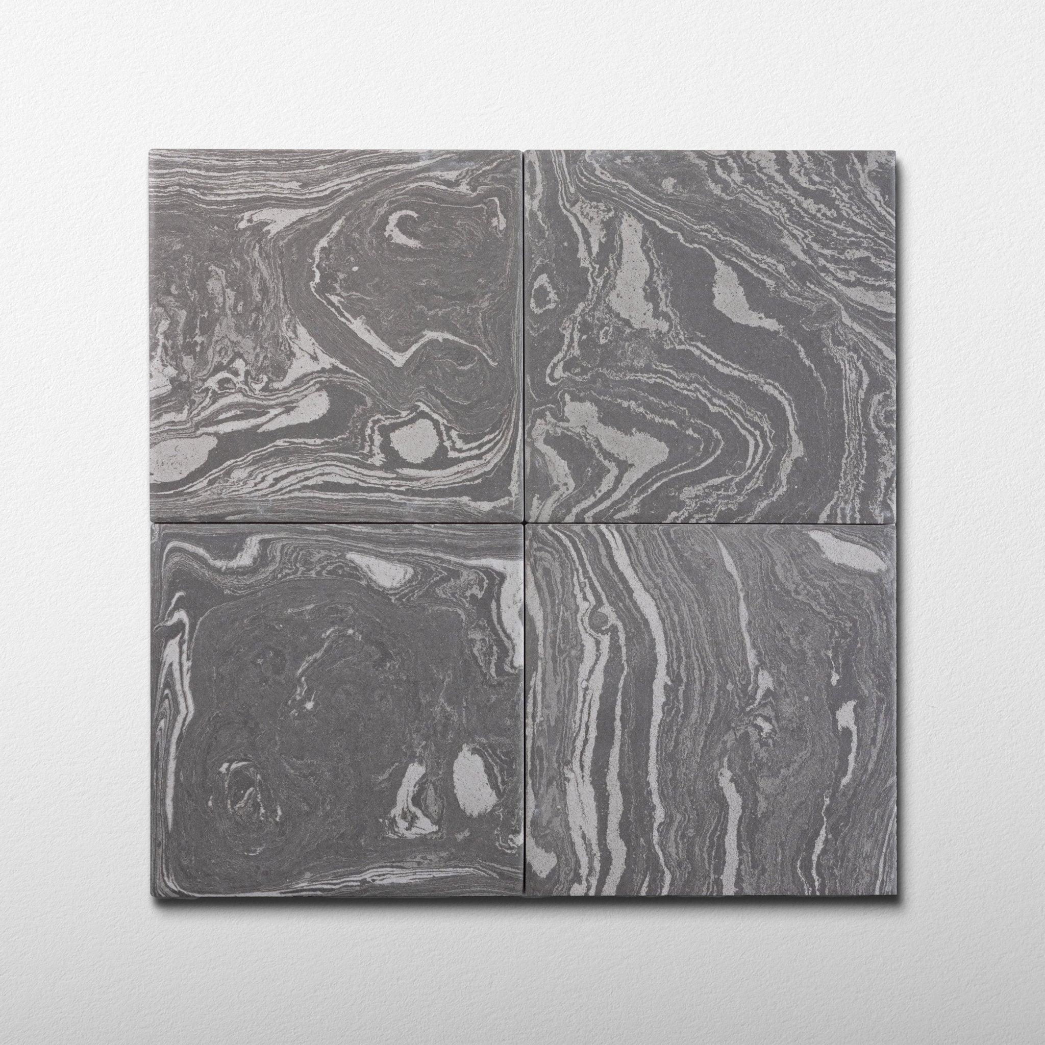 Ebru Meteor Grey 8x8 Full Body Porcelain Tile - Cemento Collection