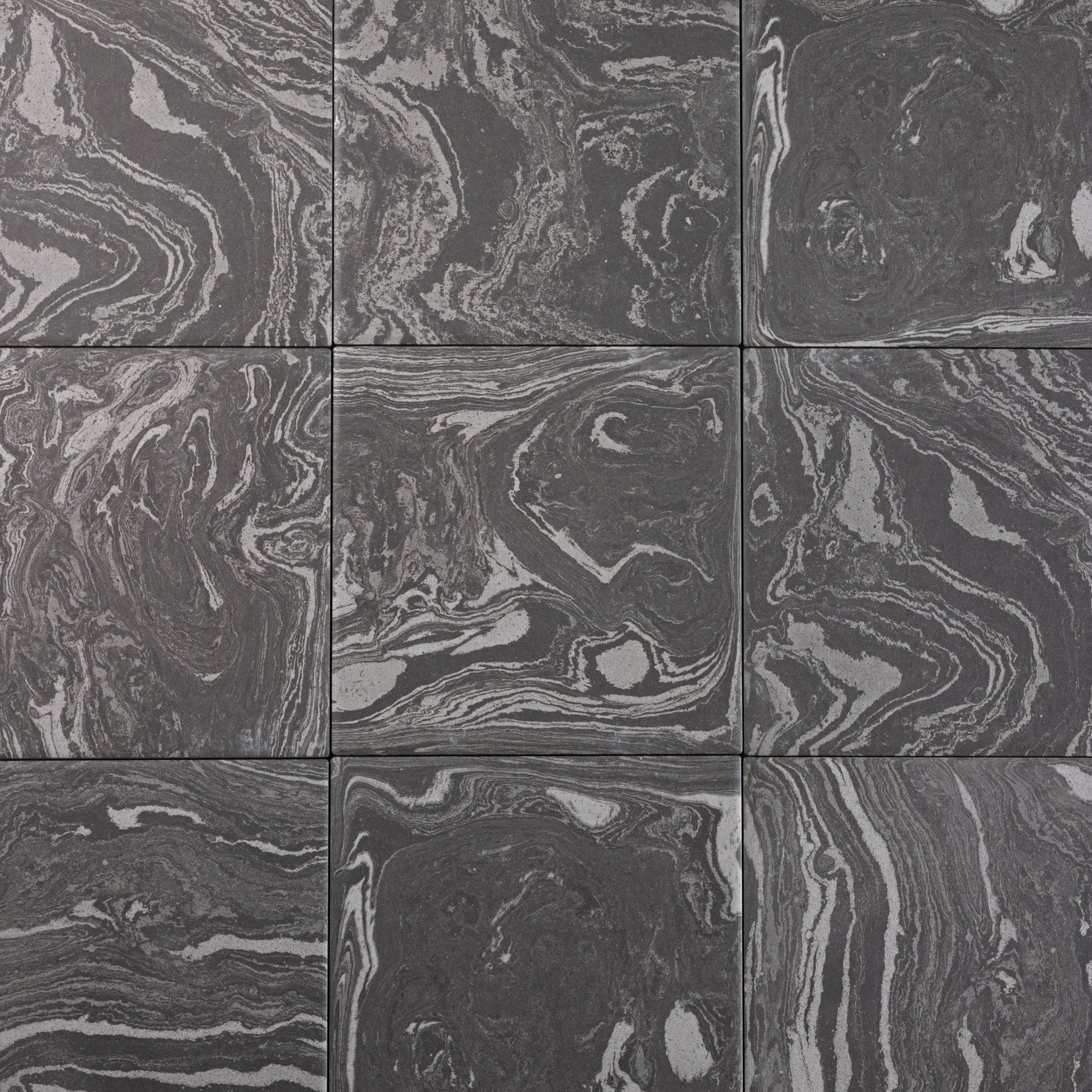 Ebru Meteor Grey 8x8 Full Body Porcelain Tile - Cemento Collection
