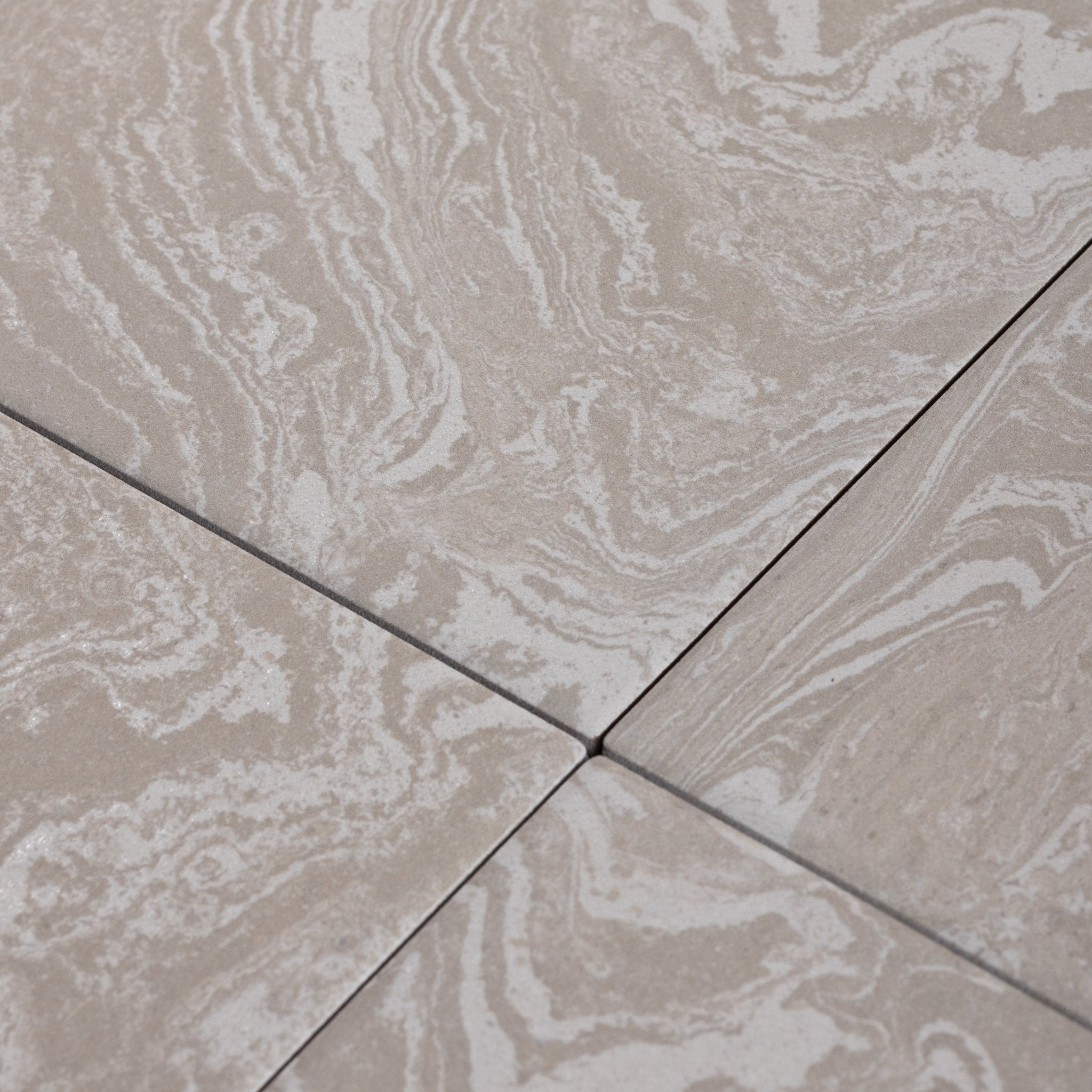 Ebru Pale Bone 8x8 Full Body Porcelain Tile - Cemento Collection