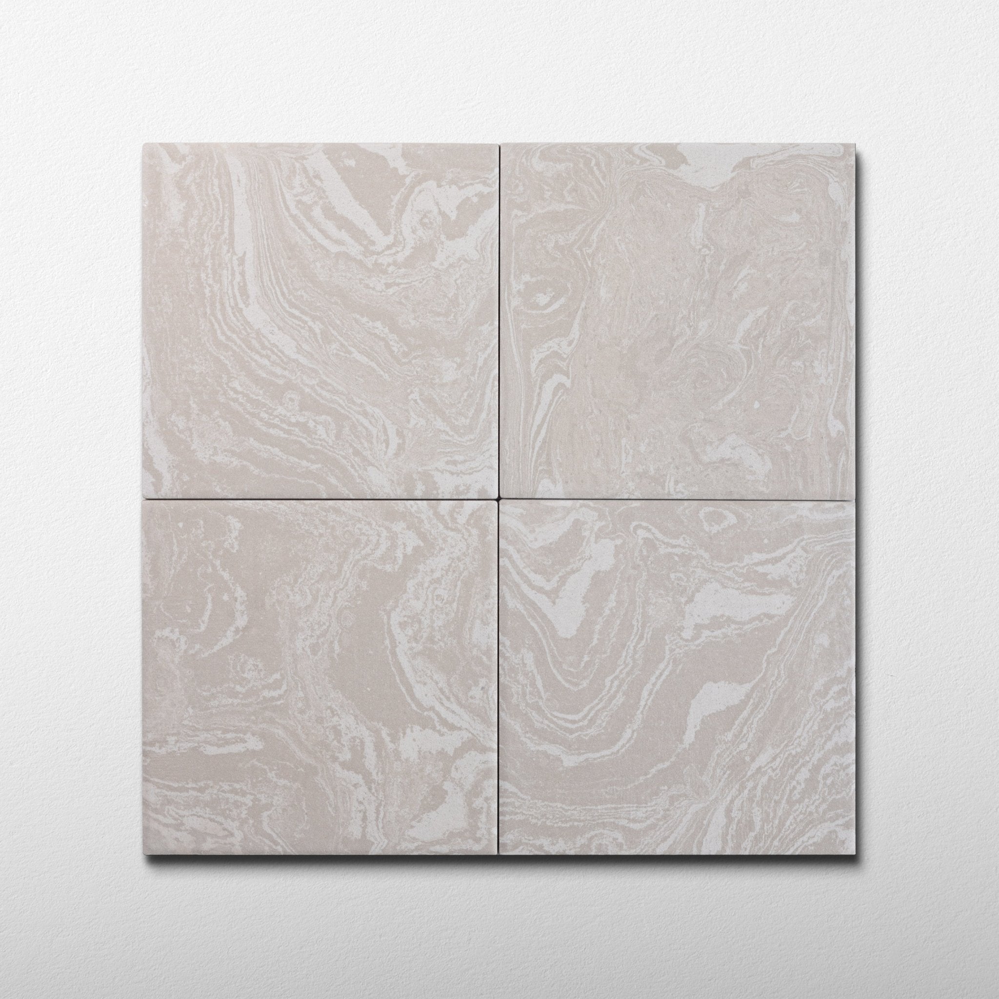 Ebru Pale Bone 8x8 Full Body Porcelain Tile - Cemento Collection