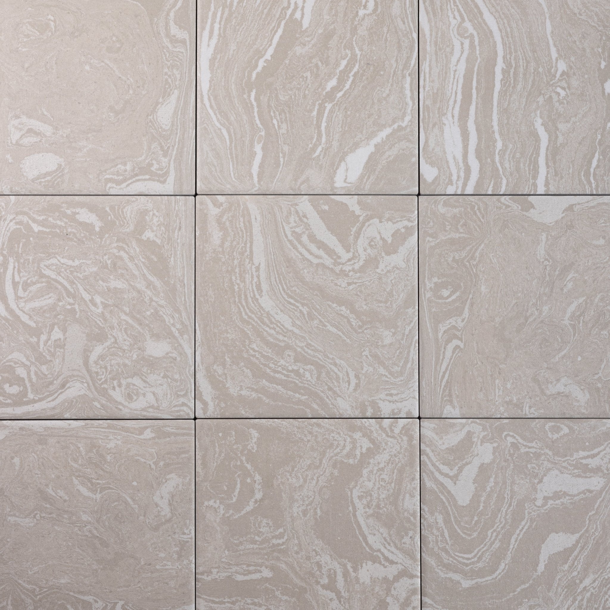 Ebru Pale Bone 8x8 Full Body Porcelain Tile - Cemento Collection