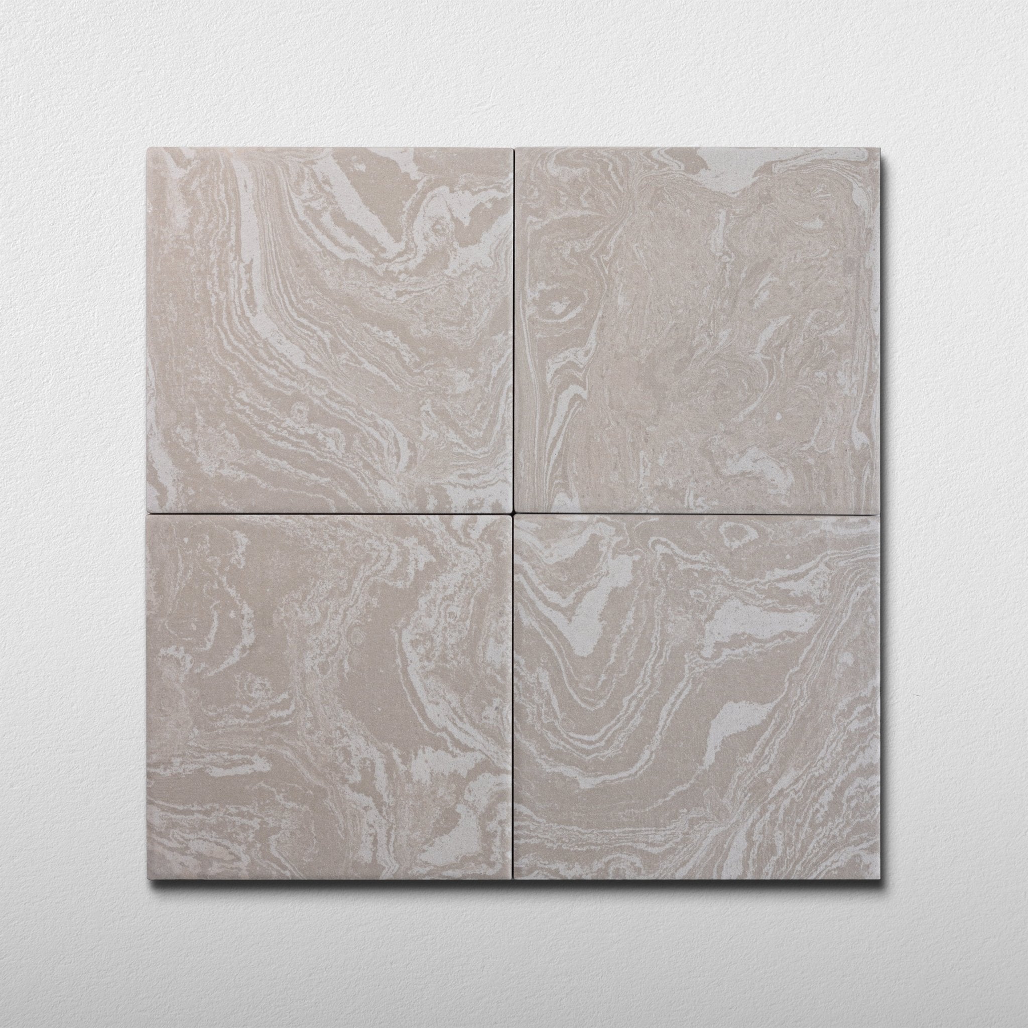 Ebru Pale Bone 8x8 Full Body Porcelain Tile - Cemento Collection