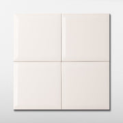 Eggshell White 6X6 Bevelled Tile
