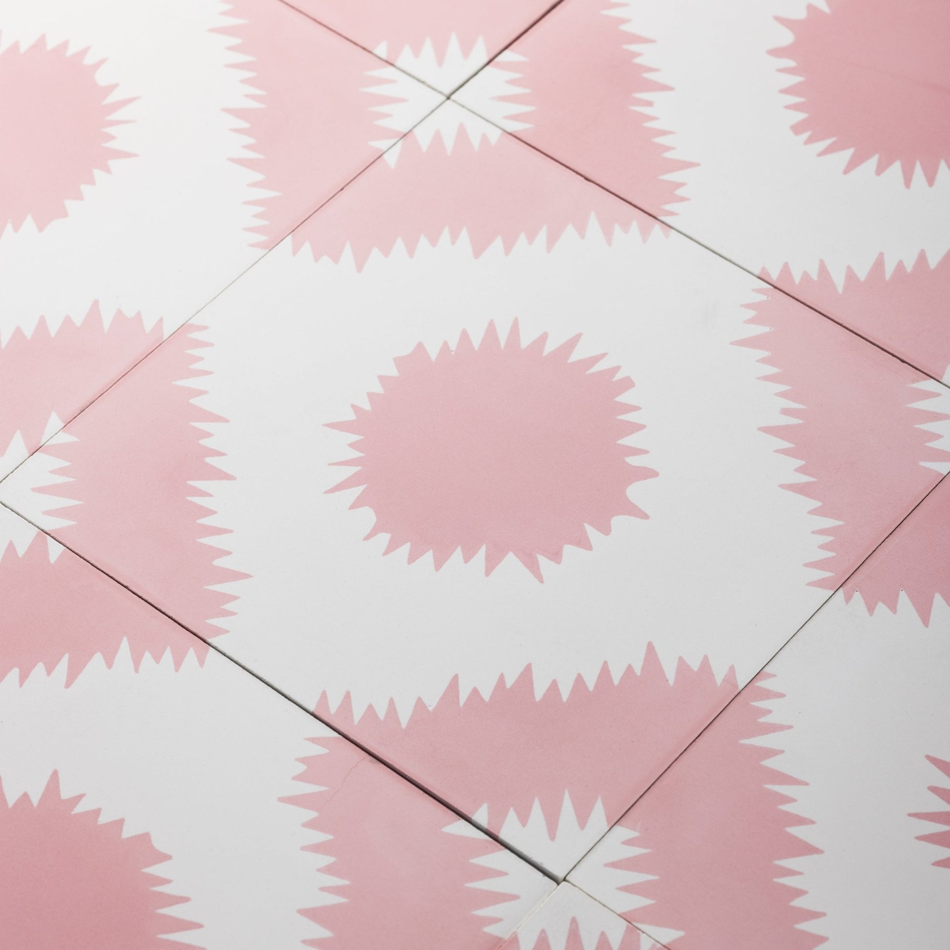 Electrified Pink 8x8 Cement Tile - Cemento Collection