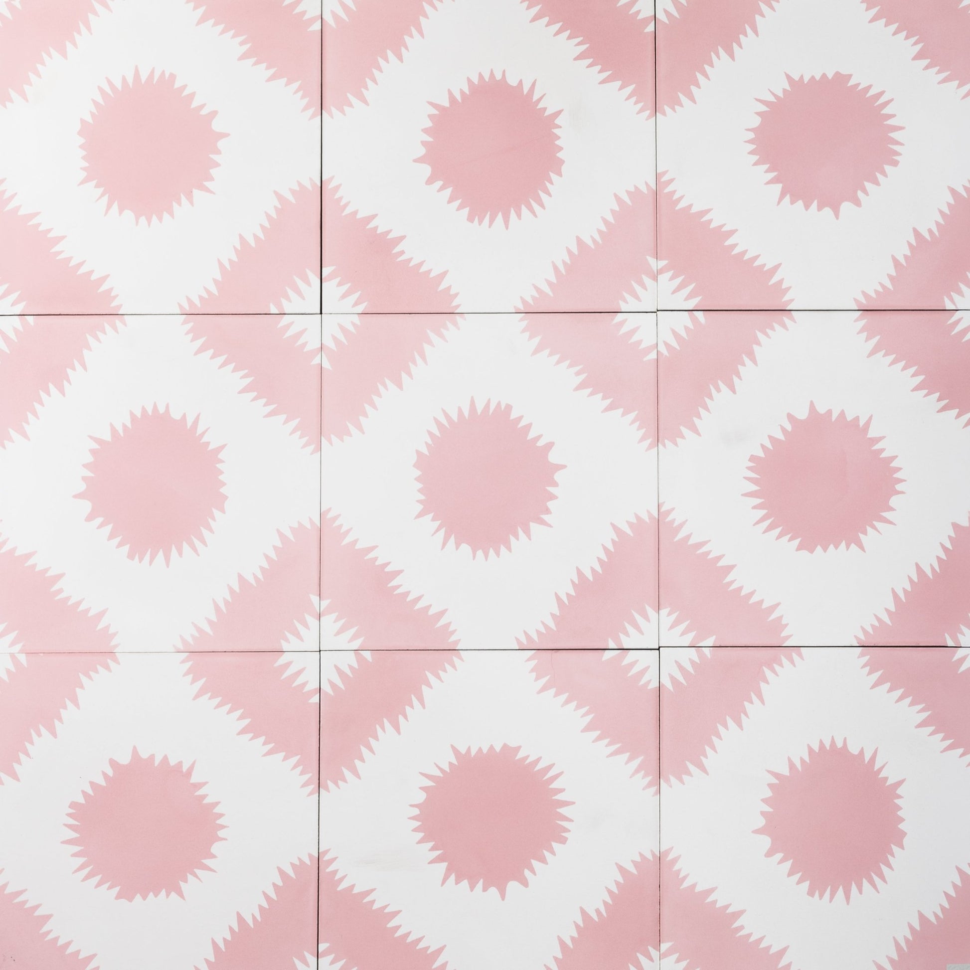 Electrified Pink 8x8 Cement Tile - Cemento Collection