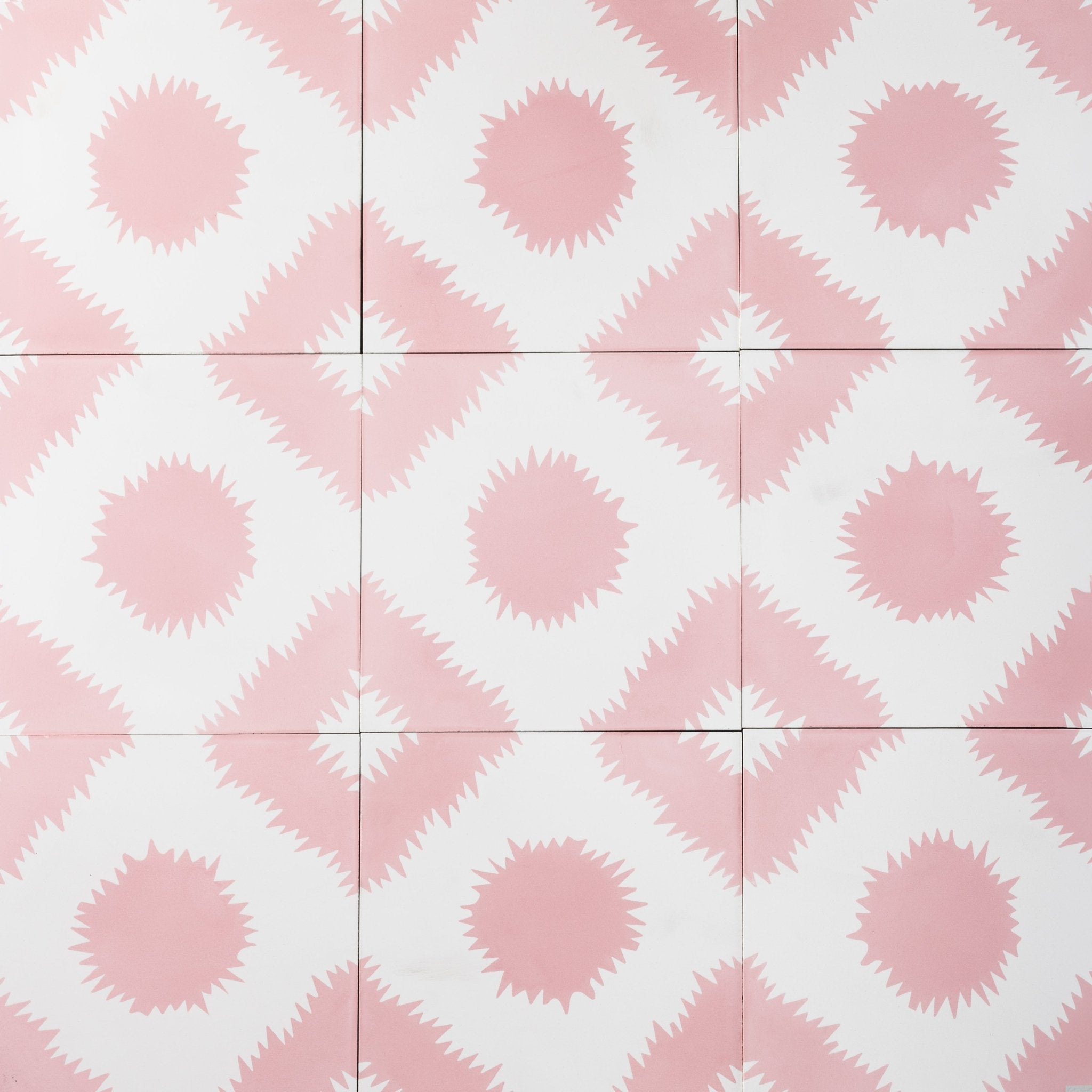 Electrified Pink 8x8 Cement Tile - Cemento Collection