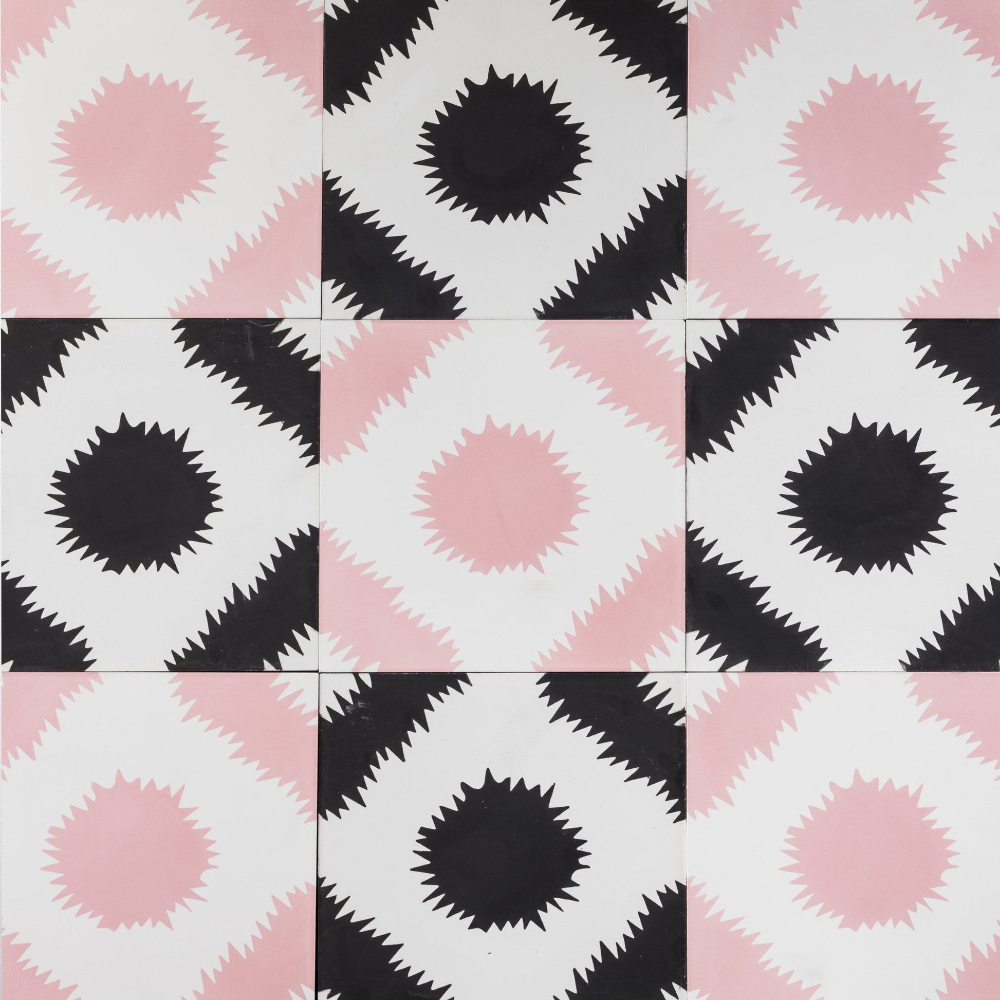 Electrified Pink 8x8 Cement Tile - Cemento Collection
