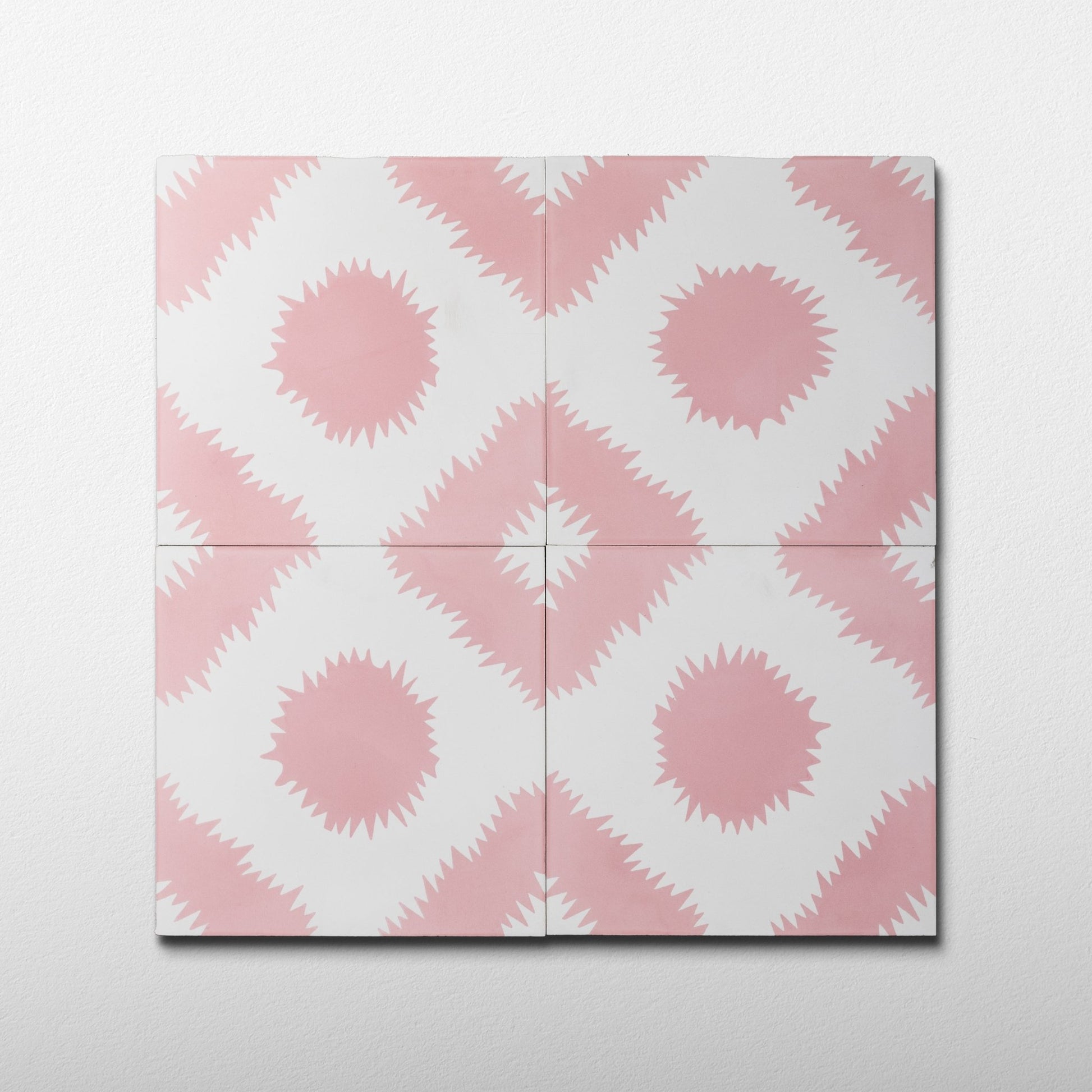 Electrified Pink 8x8 Cement Tile - Cemento Collection