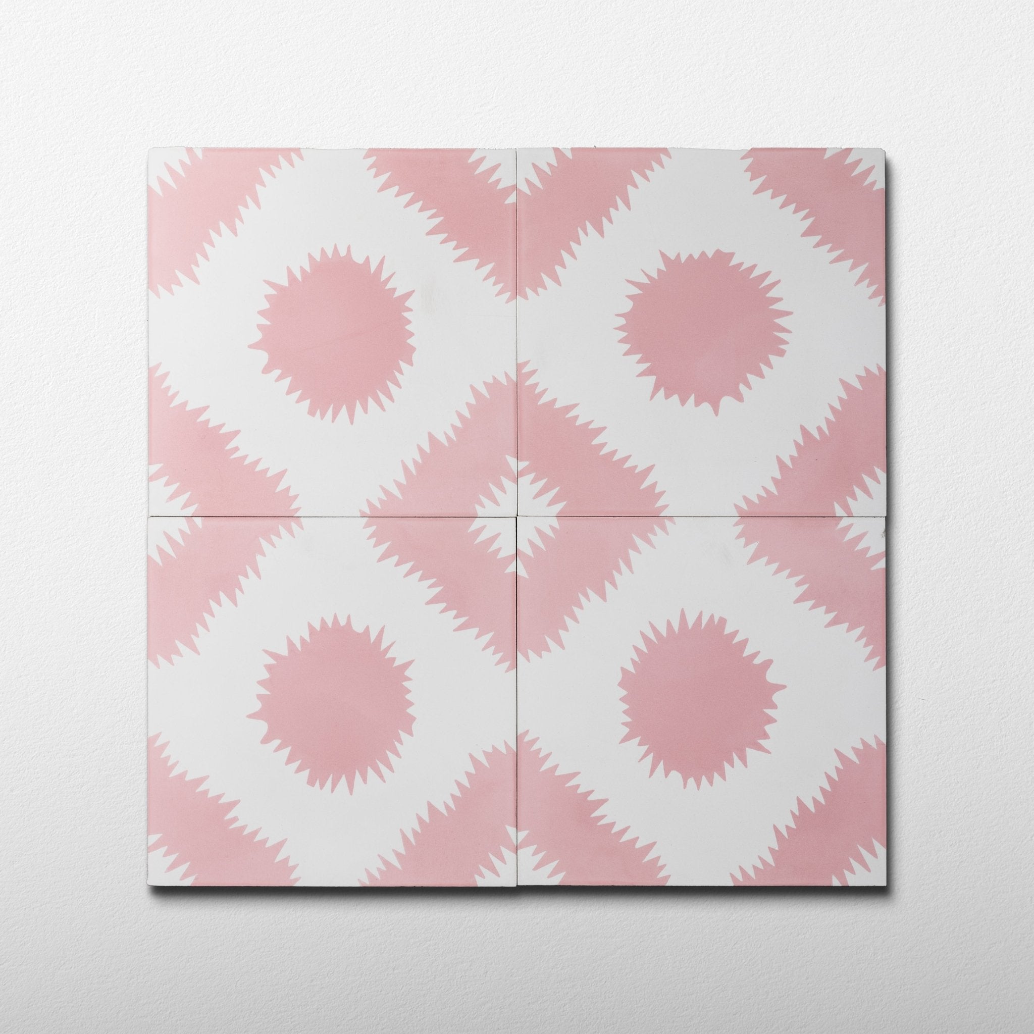 Electrified Pink 8x8 Cement Tile - Cemento Collection