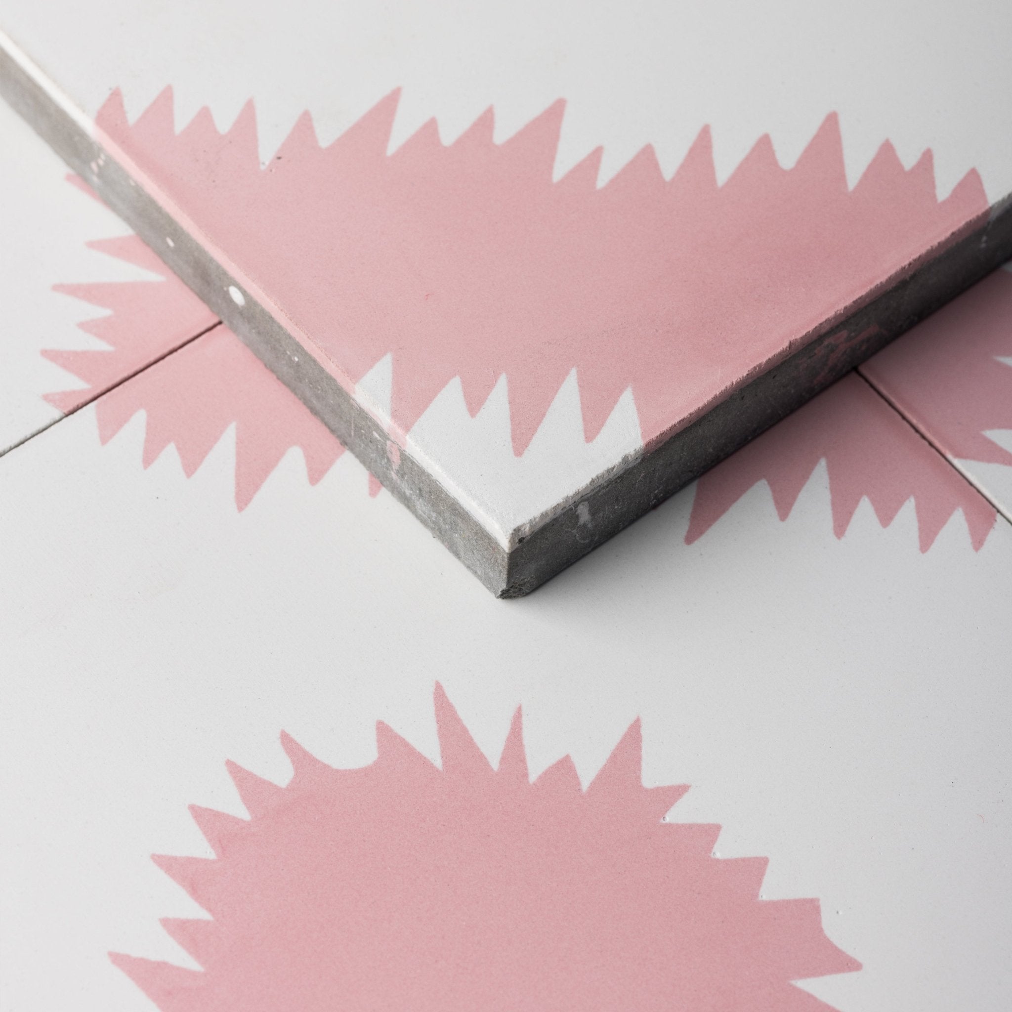 Electrified Pink 8x8 Cement Tile - Cemento Collection