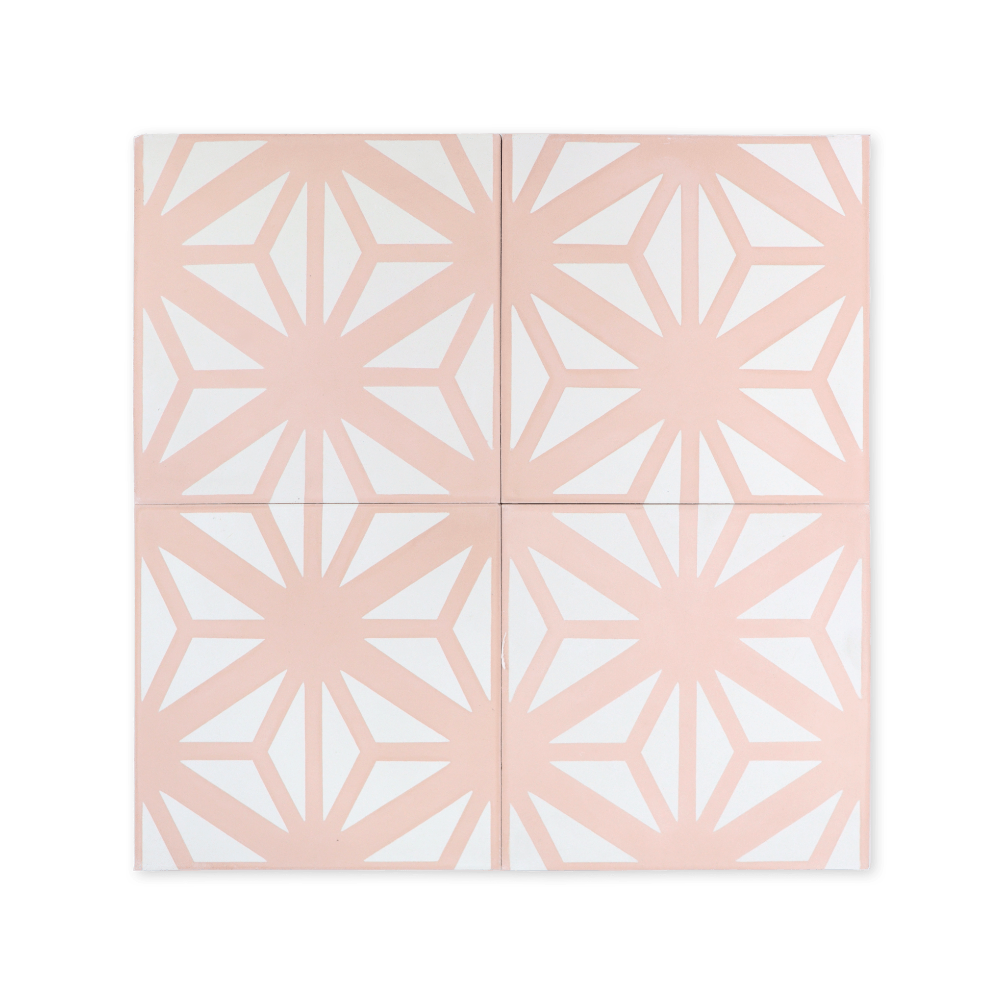 Estrella Pink Cement Tile - Lot of 122 Sq ft - Cemento Collection
