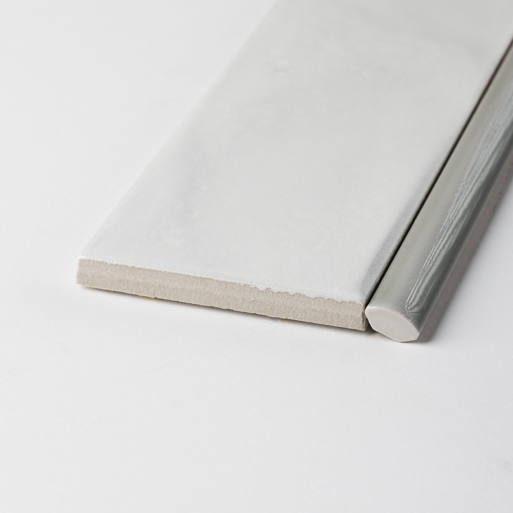 Extruded Glossy Sage Green Pencil - 1⁄2X12 - Cemento Collection