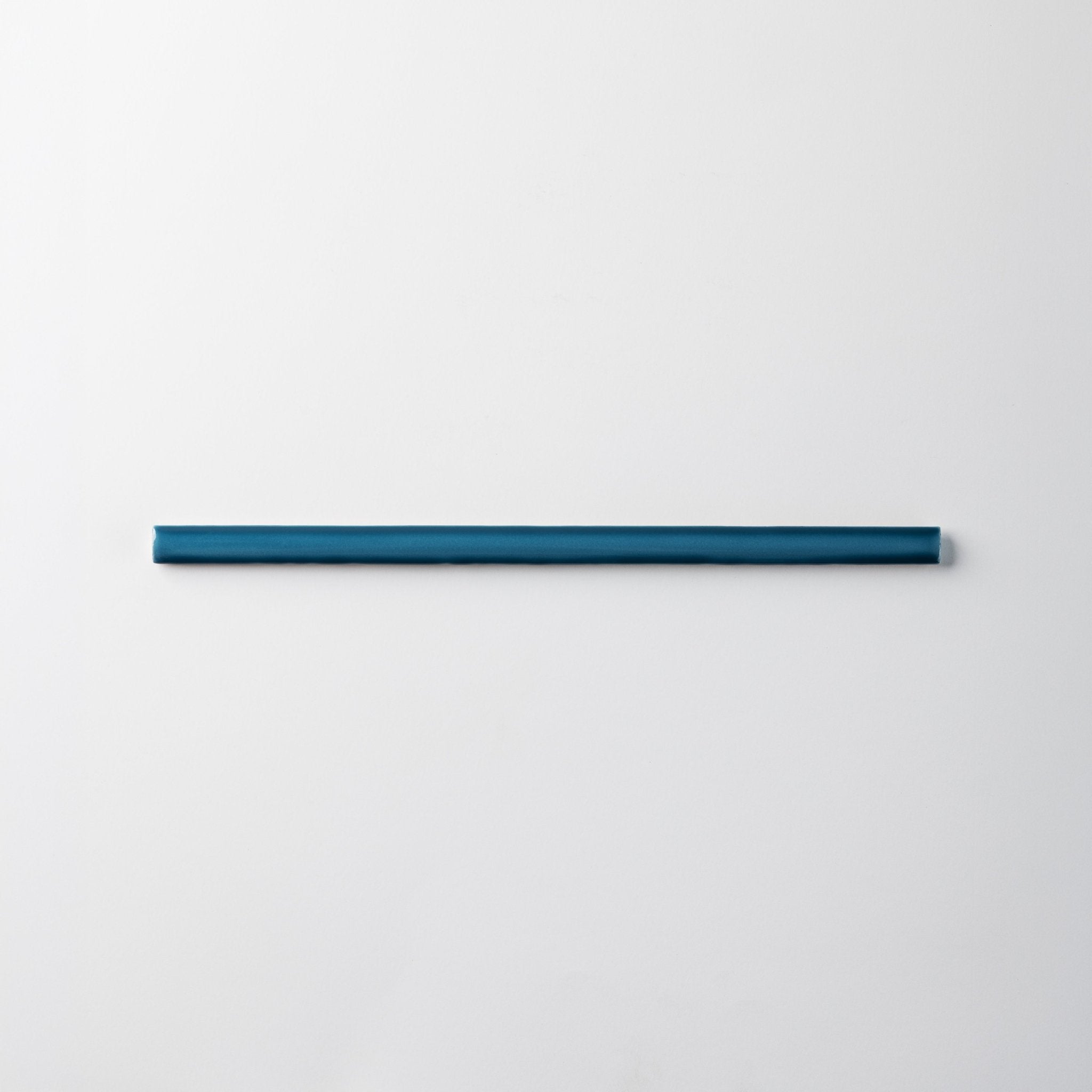 Extruded Glossy Samos Blue Pencil - 1⁄2X12 - Cemento Collection