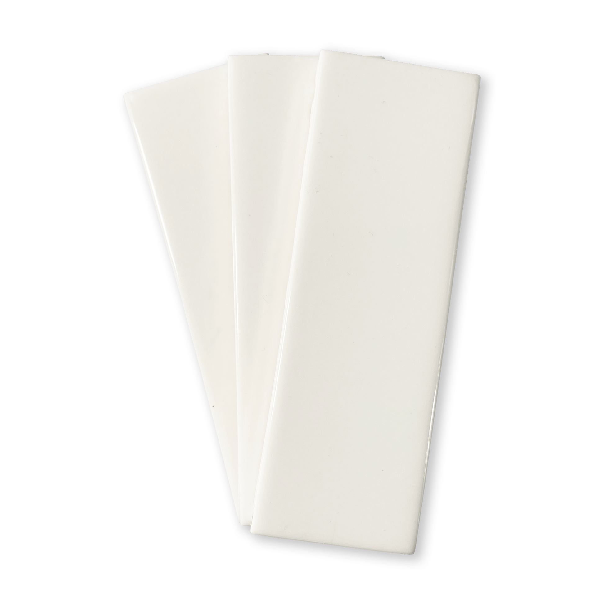 Extruded Handmade 2x6 Off White Glossy Subway Tile - Lot of 25 Sq ft - Cemento Collection