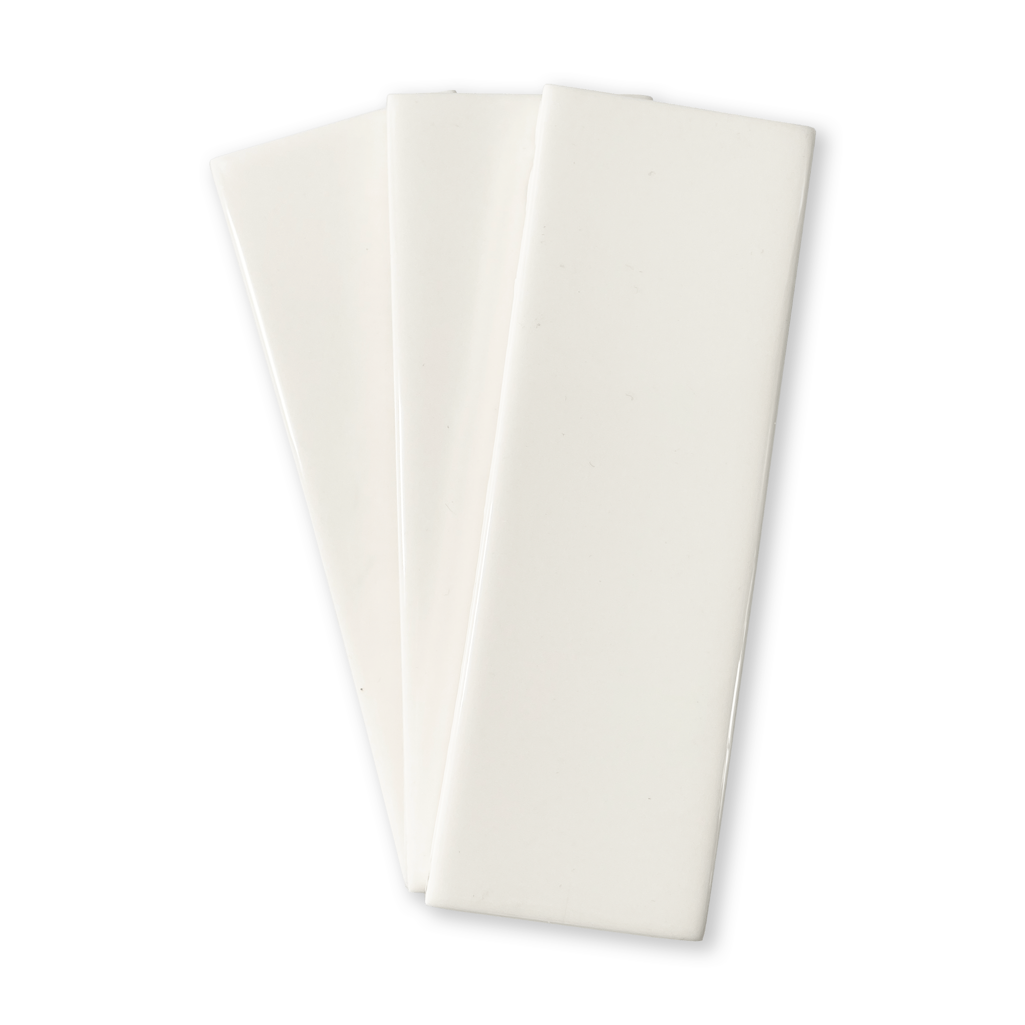 Extruded Handmade 2x6 Off White Glossy Subway Tile - Lot of 25 Sq ft - Cemento Collection