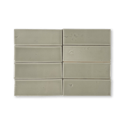 Extruded Handmade 2x6 Sage Green Glossy Subway Tile - Lot of 110 Sq ft - Cemento Collection