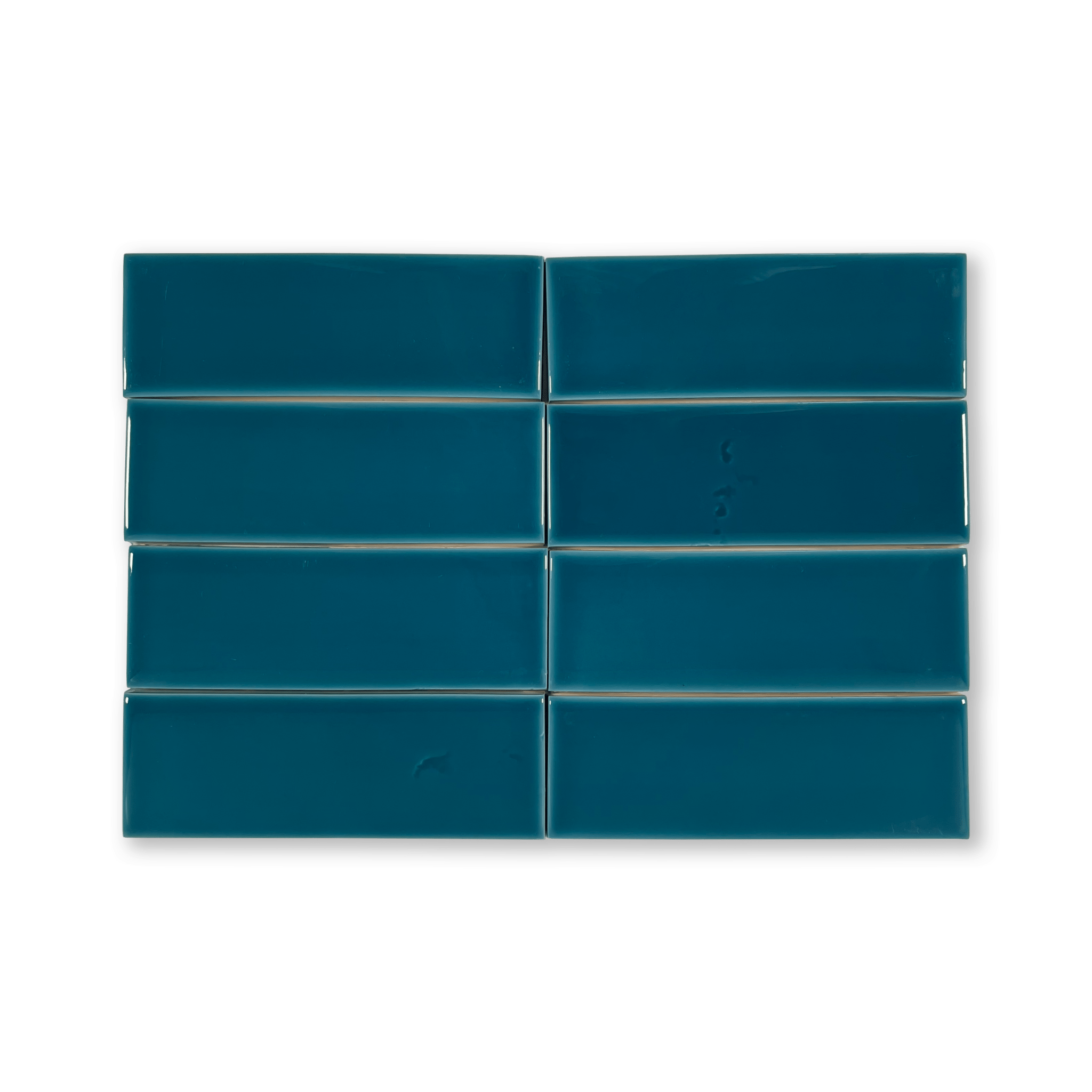 Extruded Handmade 2x6 Samos Blue Glossy Subway Tile - Lot of 130 Sq ft - Cemento Collection