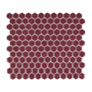 Fig Purple Glossy Hexagon Mosaic Tile - Cemento Collection
