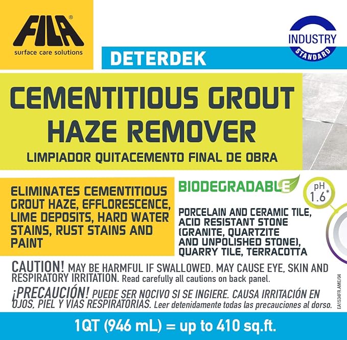 FILA Deterdek - Cementitious Grout Haze Remover - 1 Qt (410 sq.ft) - Cemento Collection