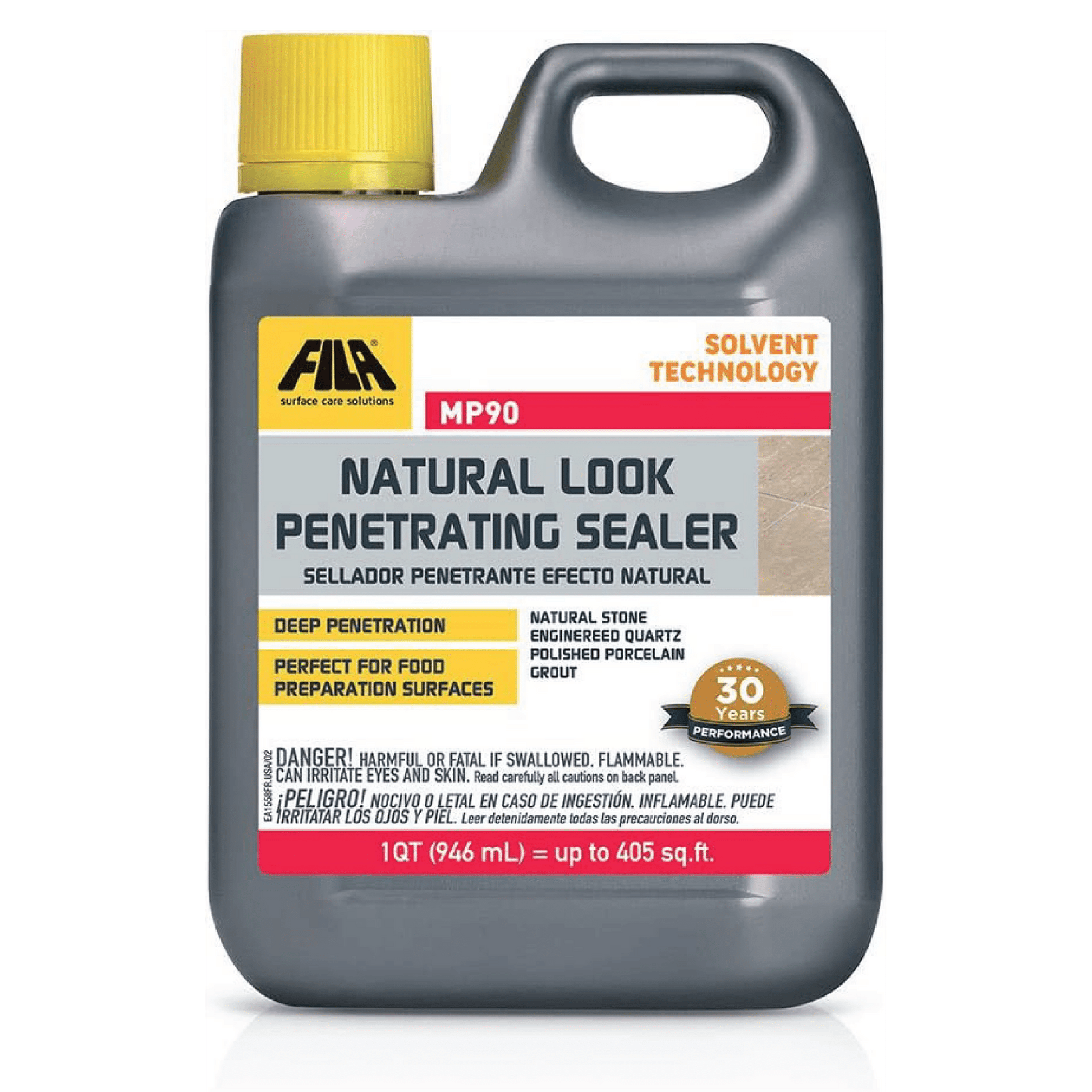 FILA MP90 - Natural Look Penetrating Sealer - 1 Qt (946 mL) = (up to 405 sq.ft.) - Cemento Collection