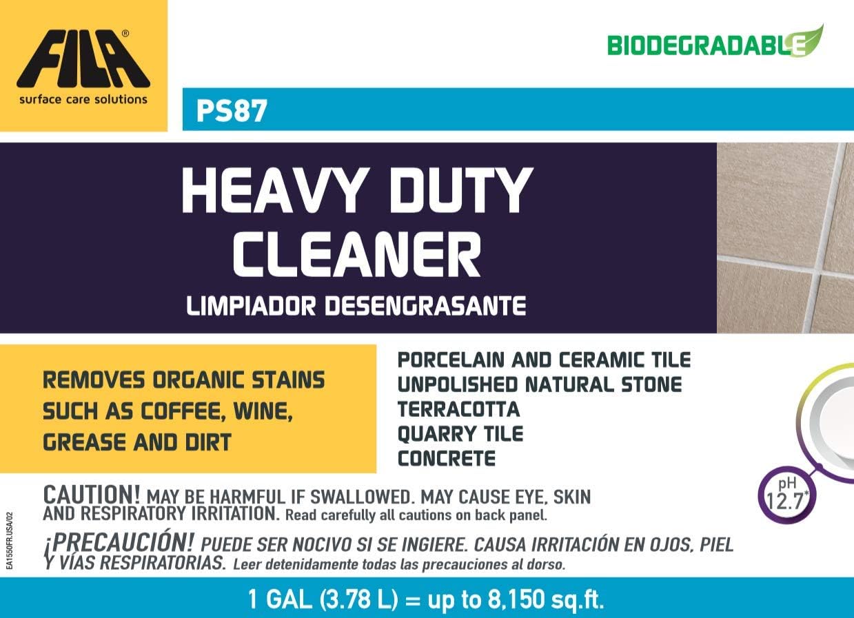 FILA PS87 - Heavy Duty Cleaner - 1 Gal (3.78 L) = (up to 8.150 sq.ft.) - Cemento Collection