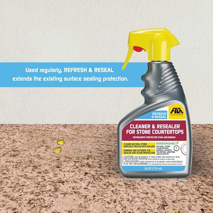 Fila Refresh & Reseal: Neutral Cleaner & Resealer Spray - 24 Oz - Cemento Collection