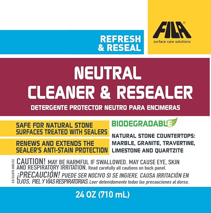 Fila Refresh & Reseal: Neutral Cleaner & Resealer Spray - 24 Oz - Cemento Collection